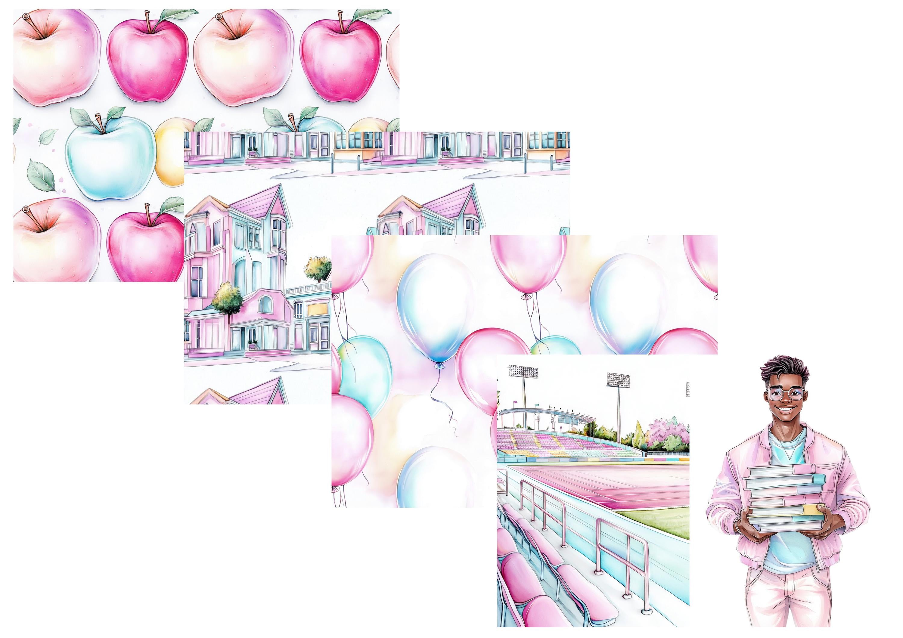 LovedbyGaby A4 journalpaper set Back to school