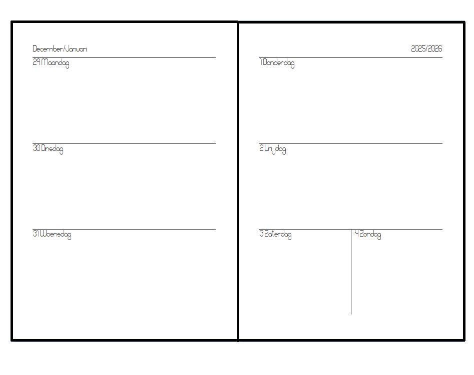 2026 A5 classic inserts