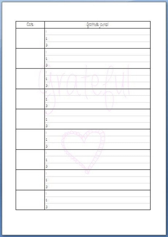 20 vel grateful journal ongedateerd