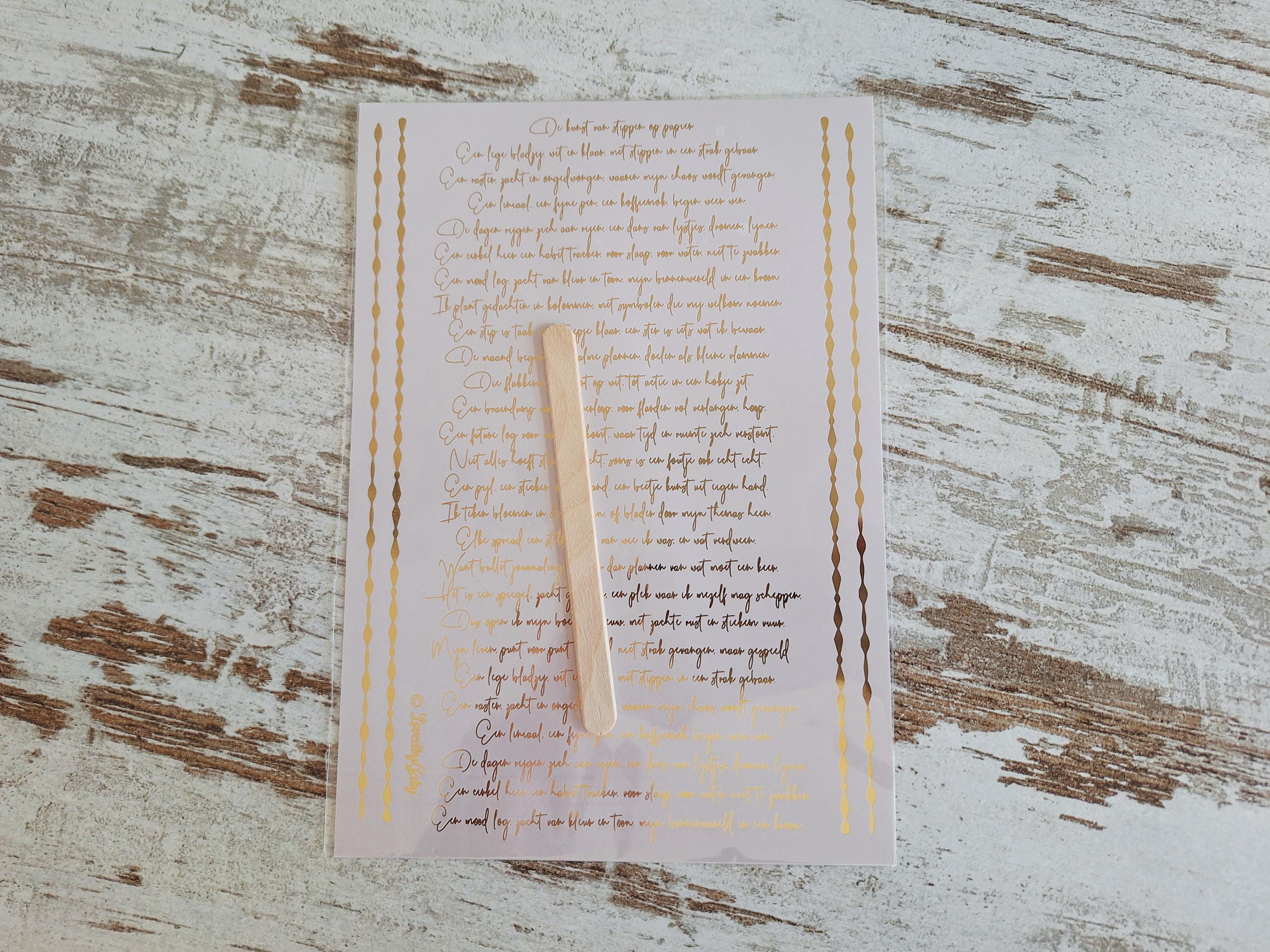 LovedbyGaby A5 rub-ons gold foil