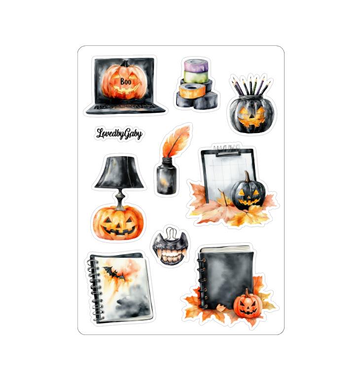 LovedbyGaby pegatinas para la planificación de Halloween