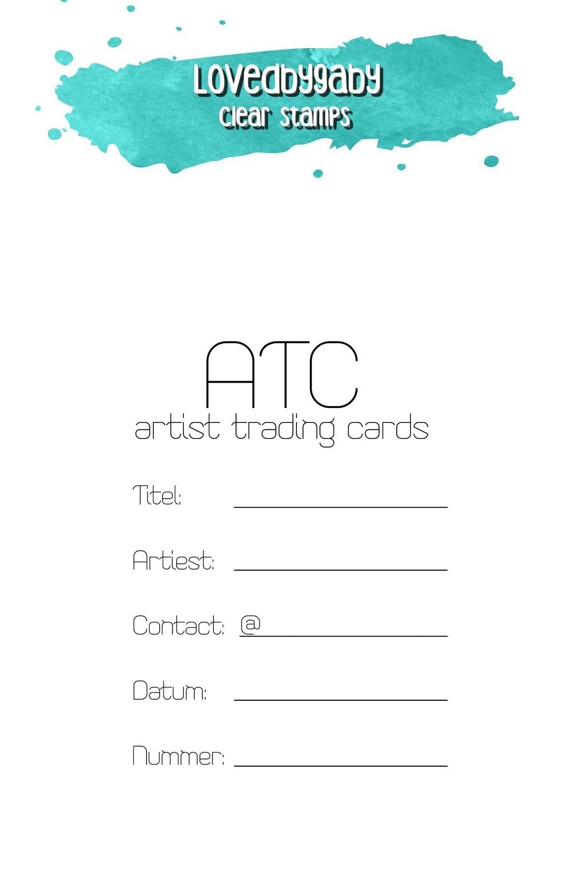 LovedbyGaby clear stamps ATC