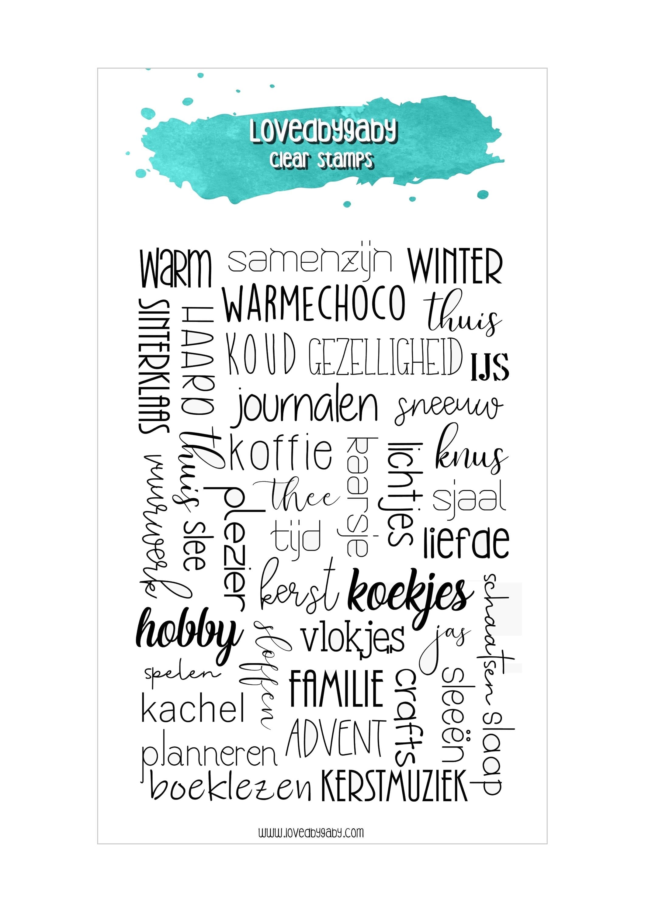 LovedbyGaby clearstamps winter/kerst achtergrond