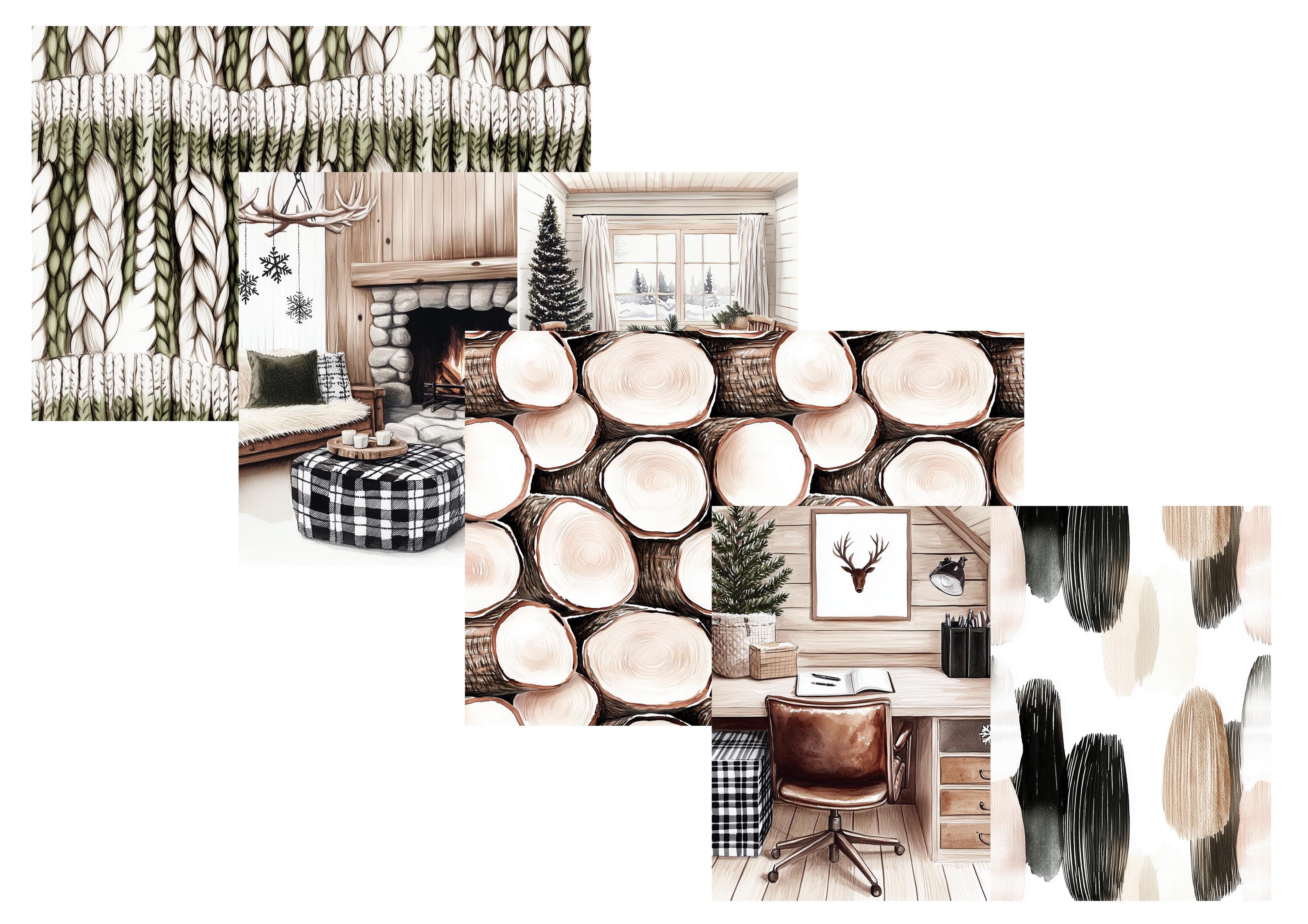 LovedbyGaby A4 journalpapier set Rustiek winter