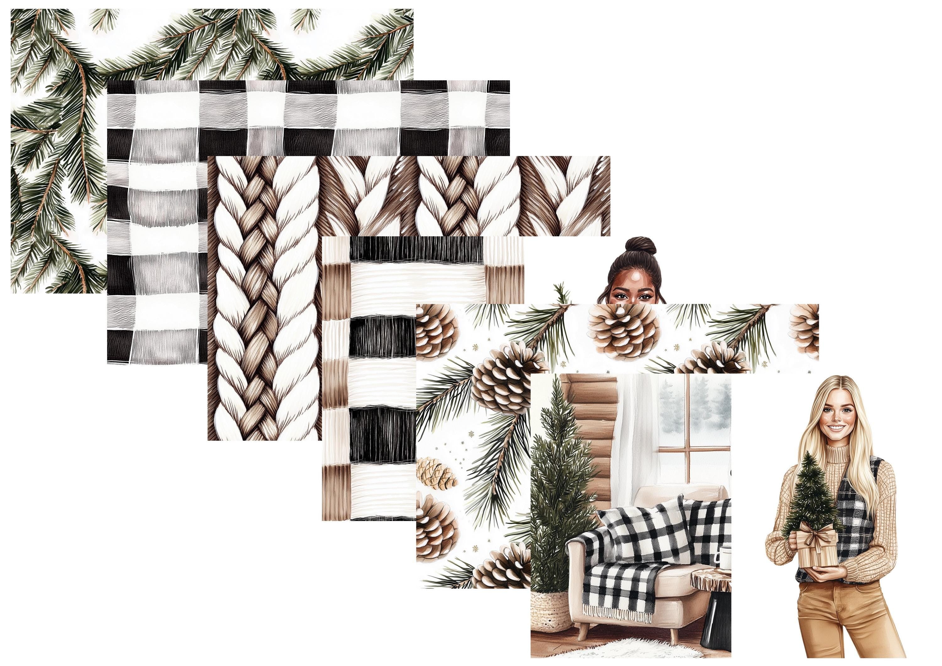 LovedbyGaby A4 journalpapier set Rustiek winter