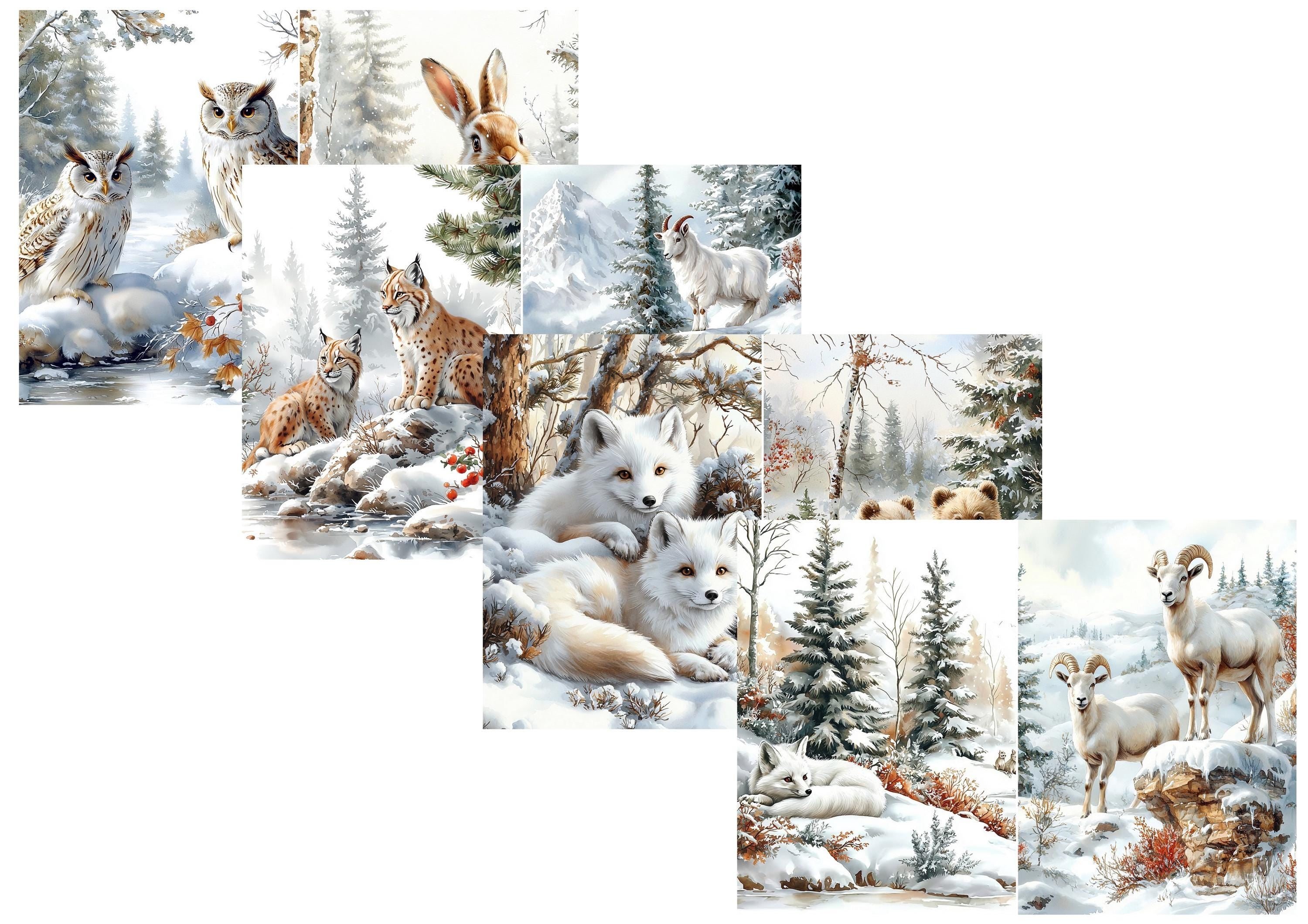 LovedbyGaby A4 journalpapier set Winterwoods