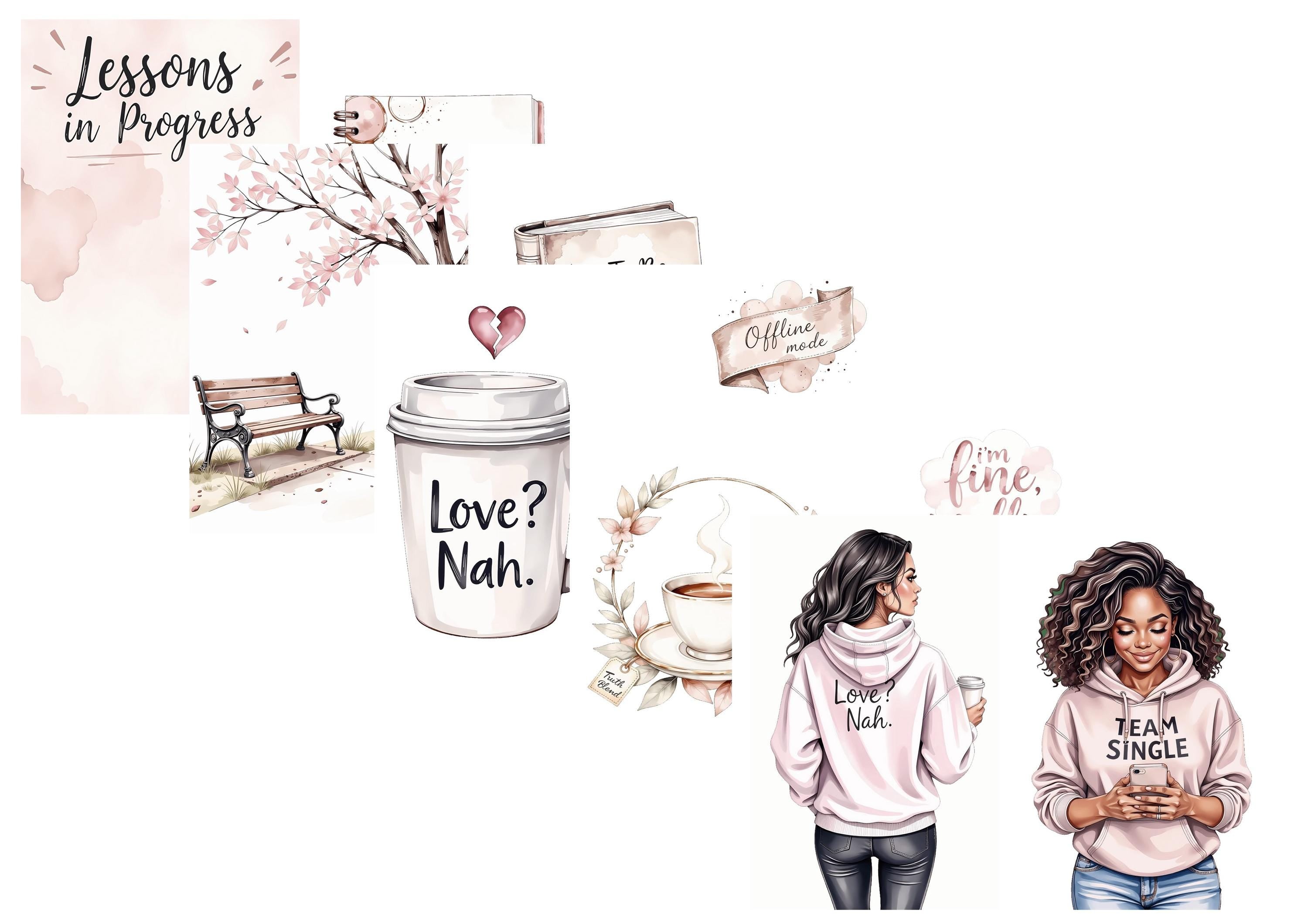 LovedbyGaby A4 journalpapier set Selflove / team single