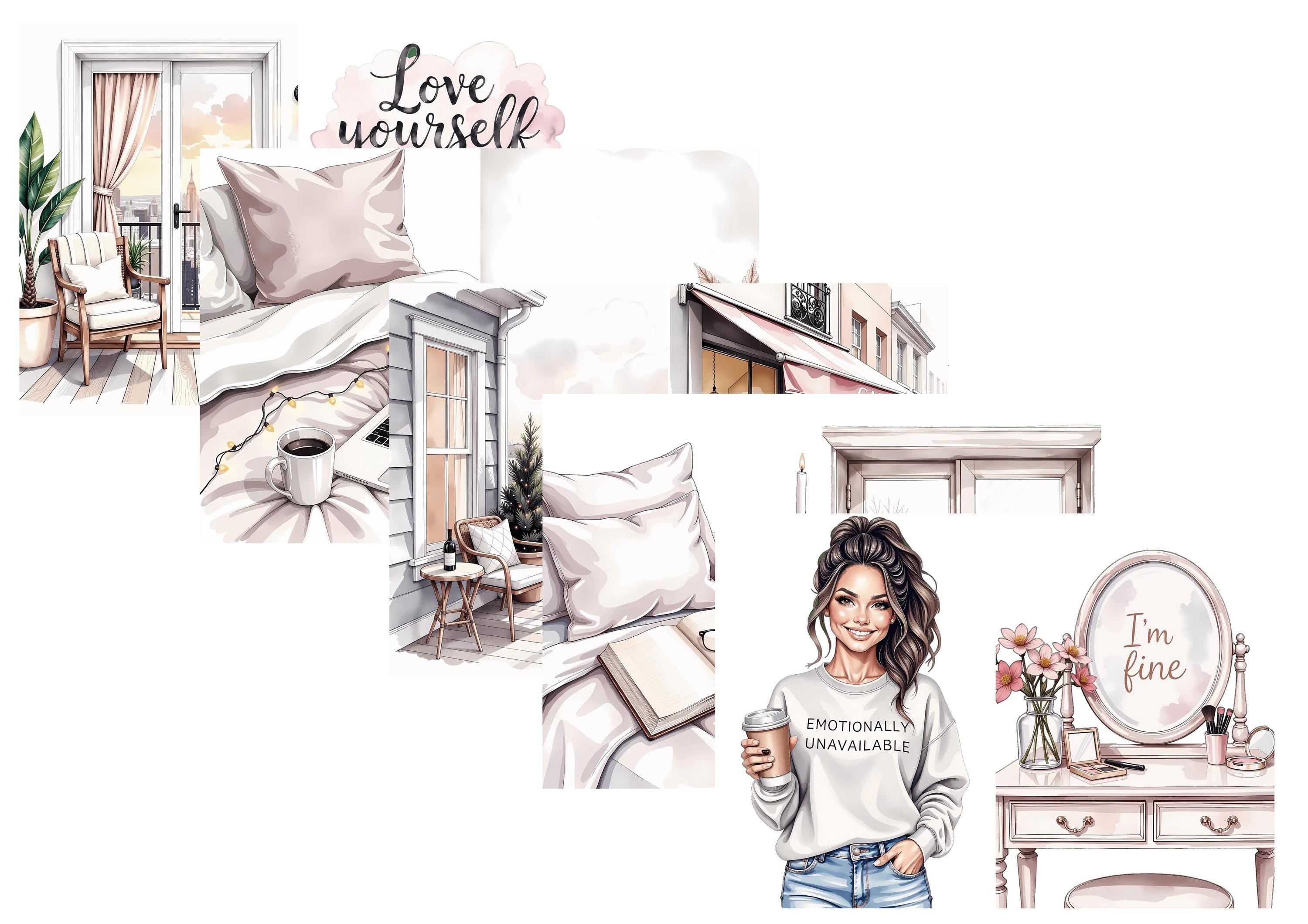 LovedbyGaby A4 journalpapier set Selflove / team single