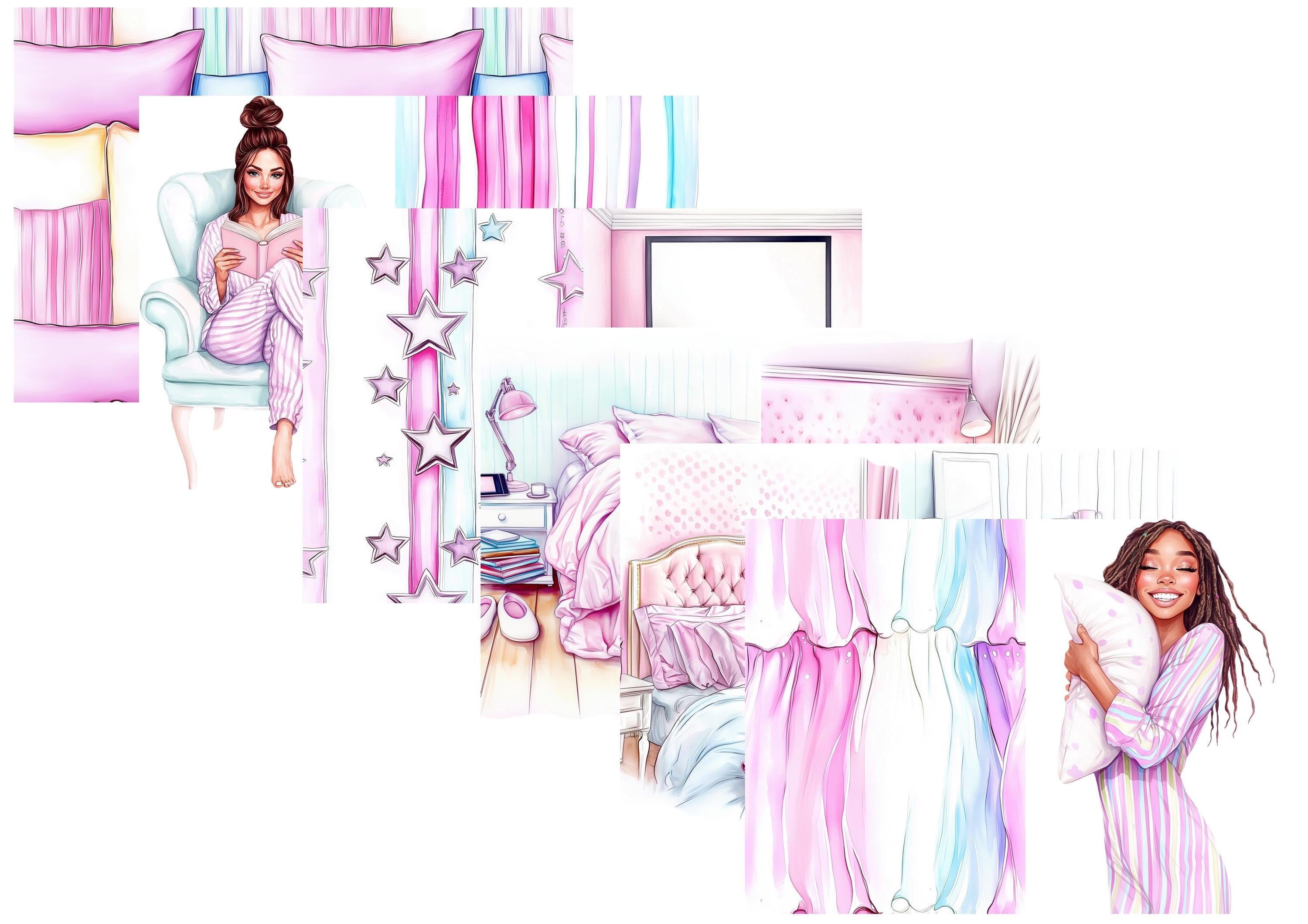 LovedbyGaby A4 journalpapier set Pyjamadag