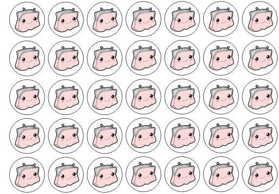 117 kawai wallet, payday/saving, popcorn/movienight, sport/gymbag plannersticker