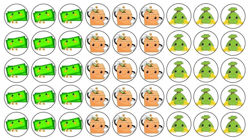 117 kawai wallet, payday/saving, popcorn/movienight, sport/gymbag plannersticker