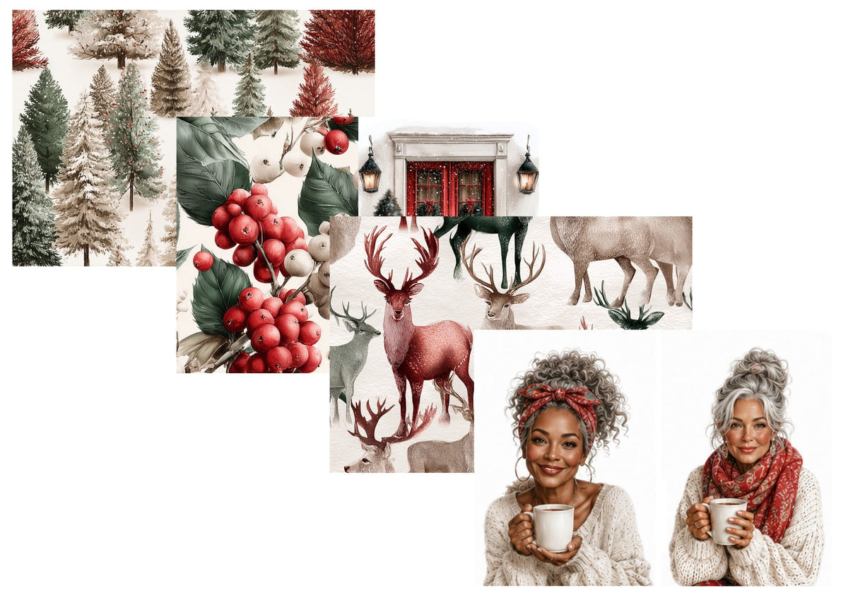 LovedbyGaby journalpapier set Cotton Christmas