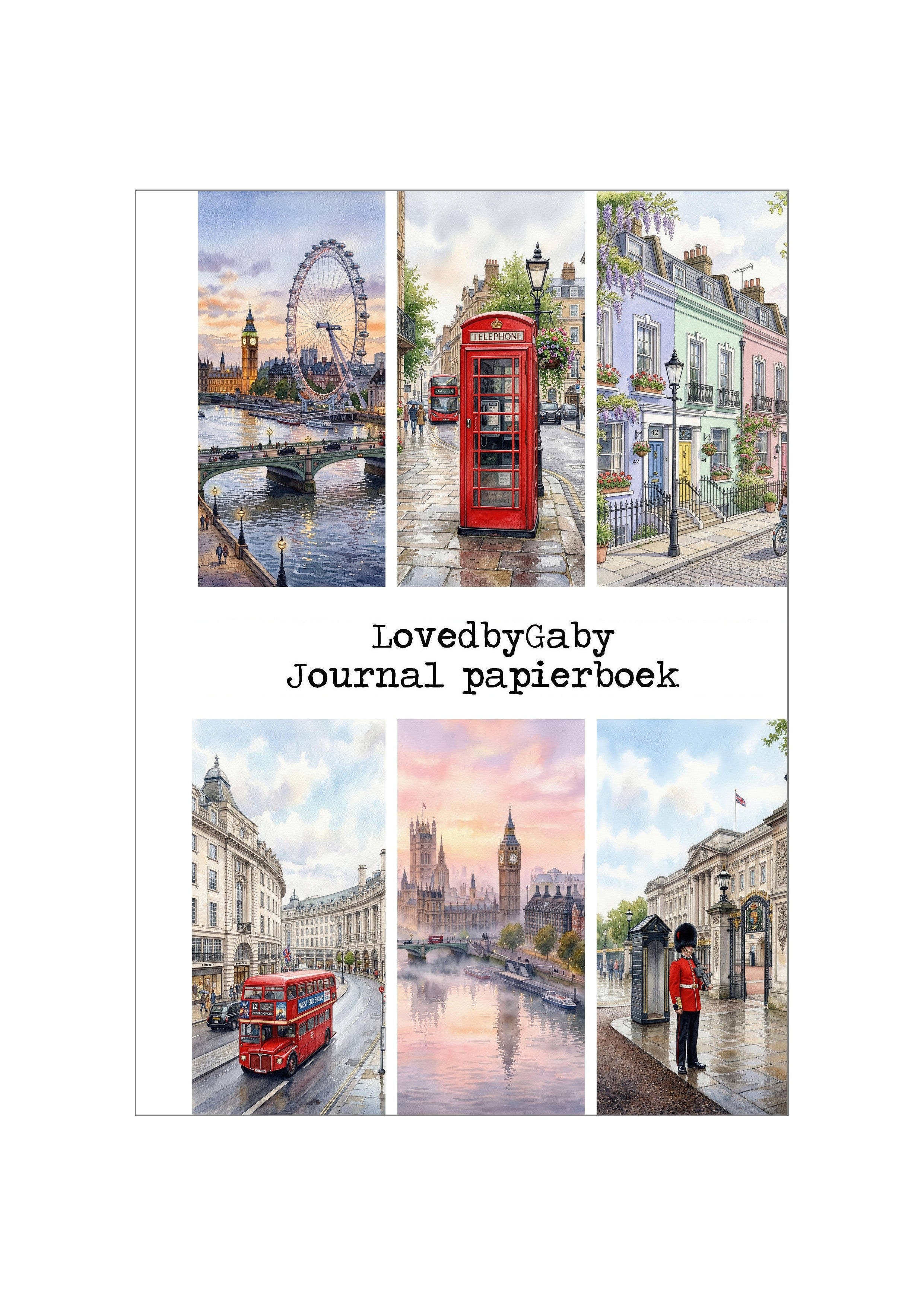 LovedbyGaby A5 en A6 papierboek Londen