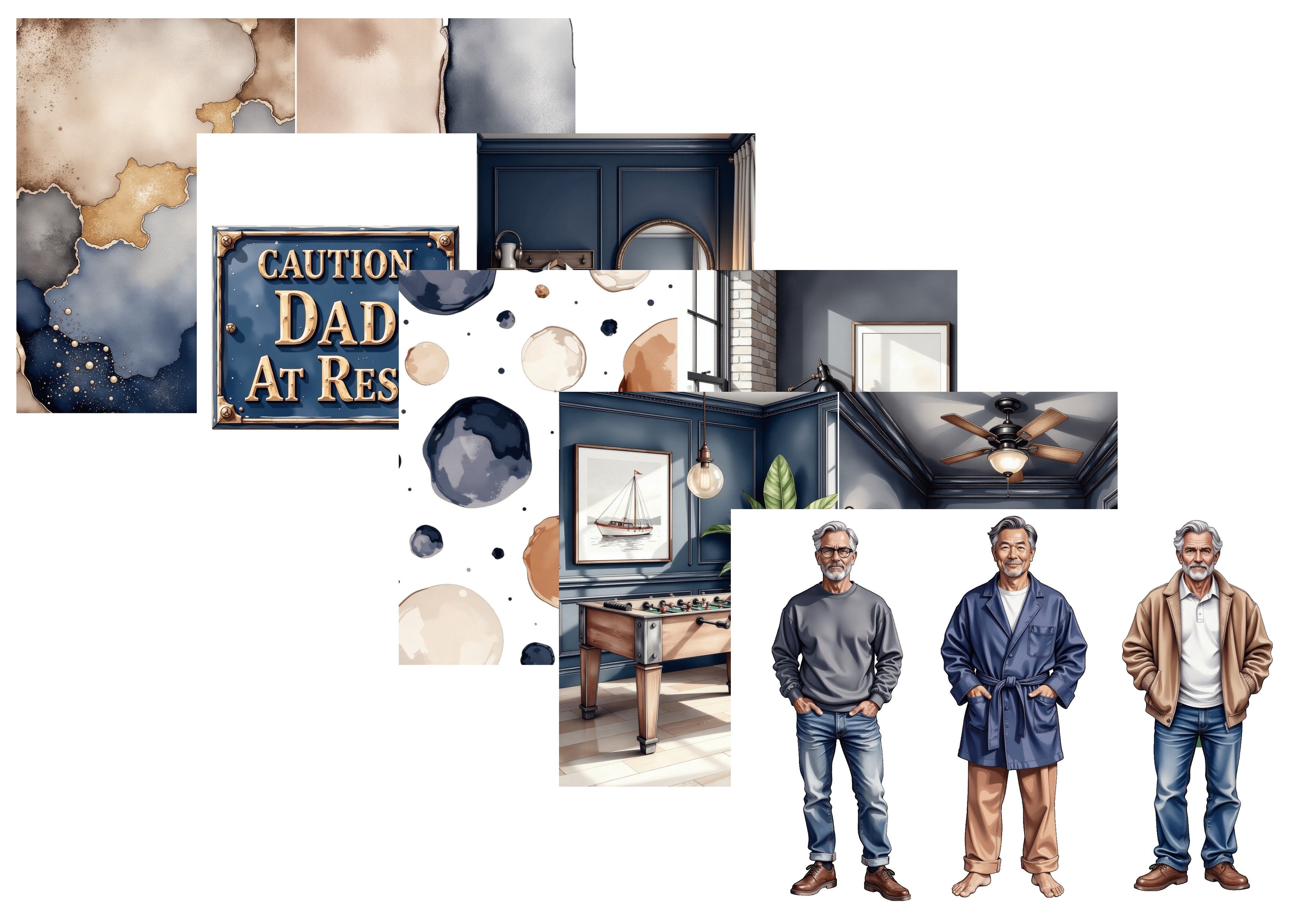 LovedbyGaby A4 journalpapier set Mancave