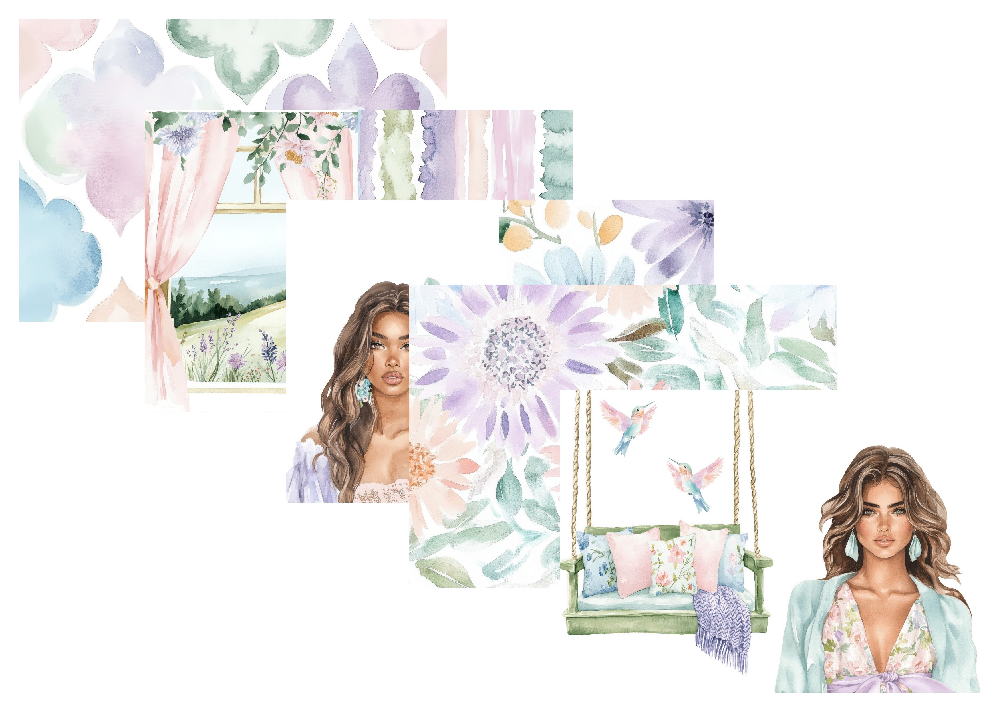 LovedbyGaby A4 & A5 journalpapier set Petals & pastel