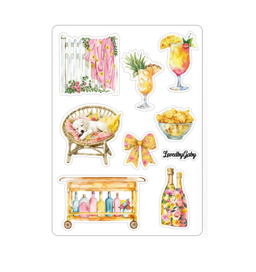 LovedbyGaby stickers Poolside