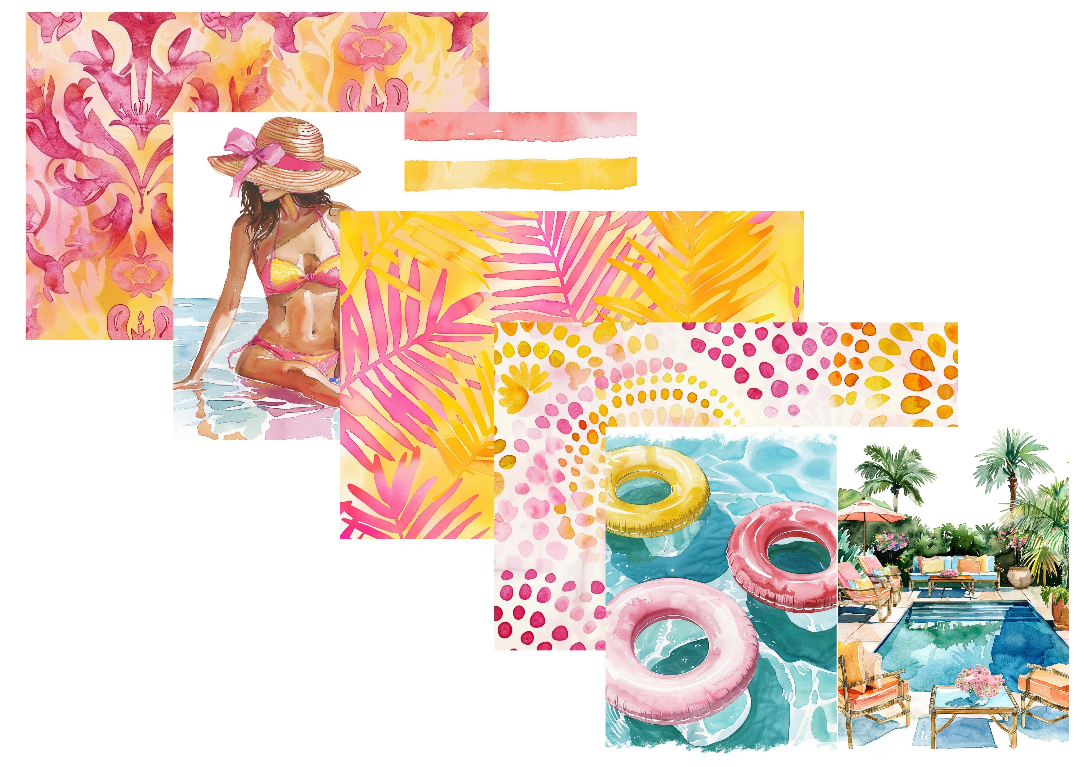 LovedbyGaby A4 journalpapier set Poolside