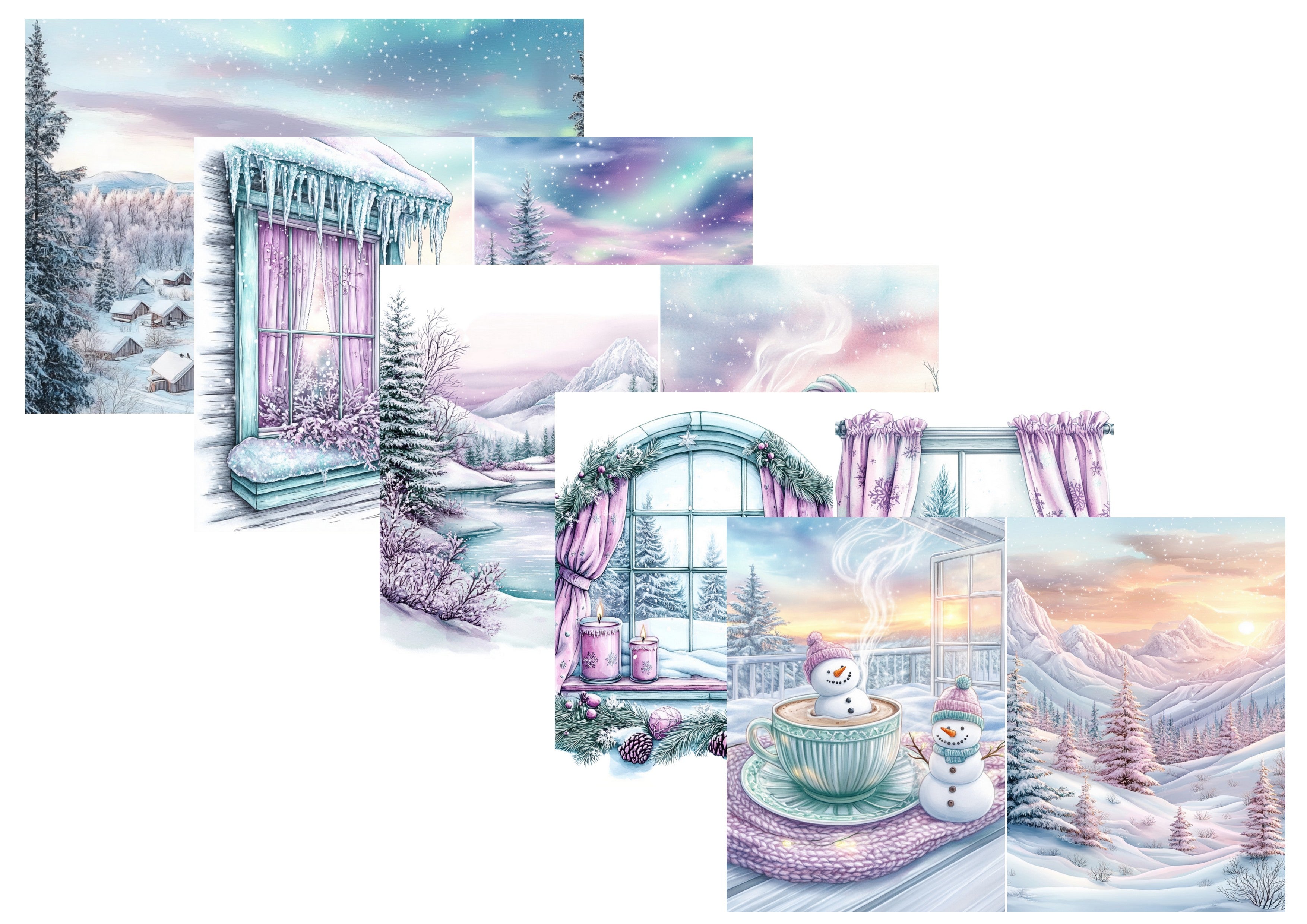 LovedbyGaby A4 journalpapier set Pastel winter