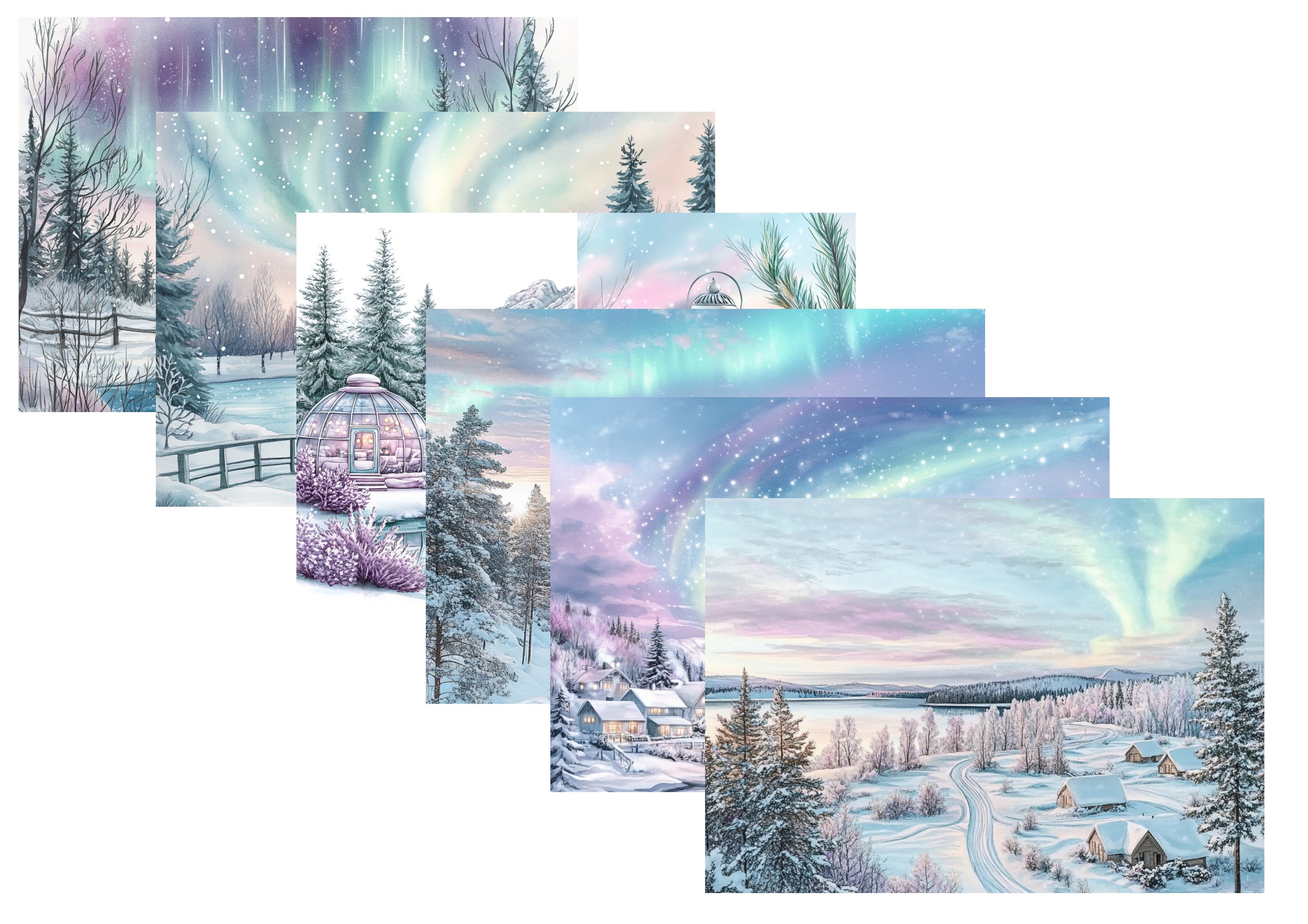 LovedbyGaby A4 journalpapier set Pastel winter