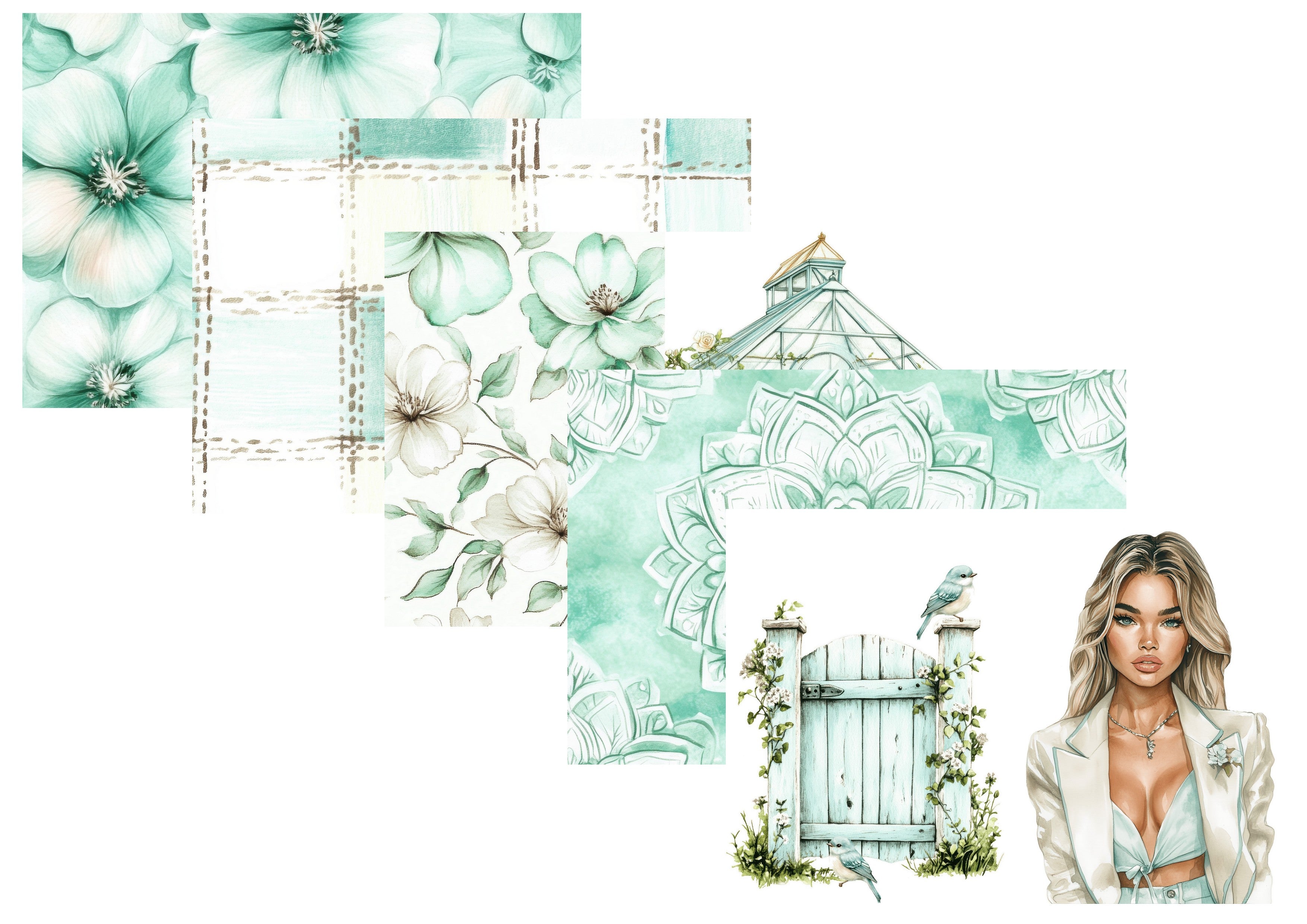 LovedbyGaby A4 journalpapier set Sky Blue