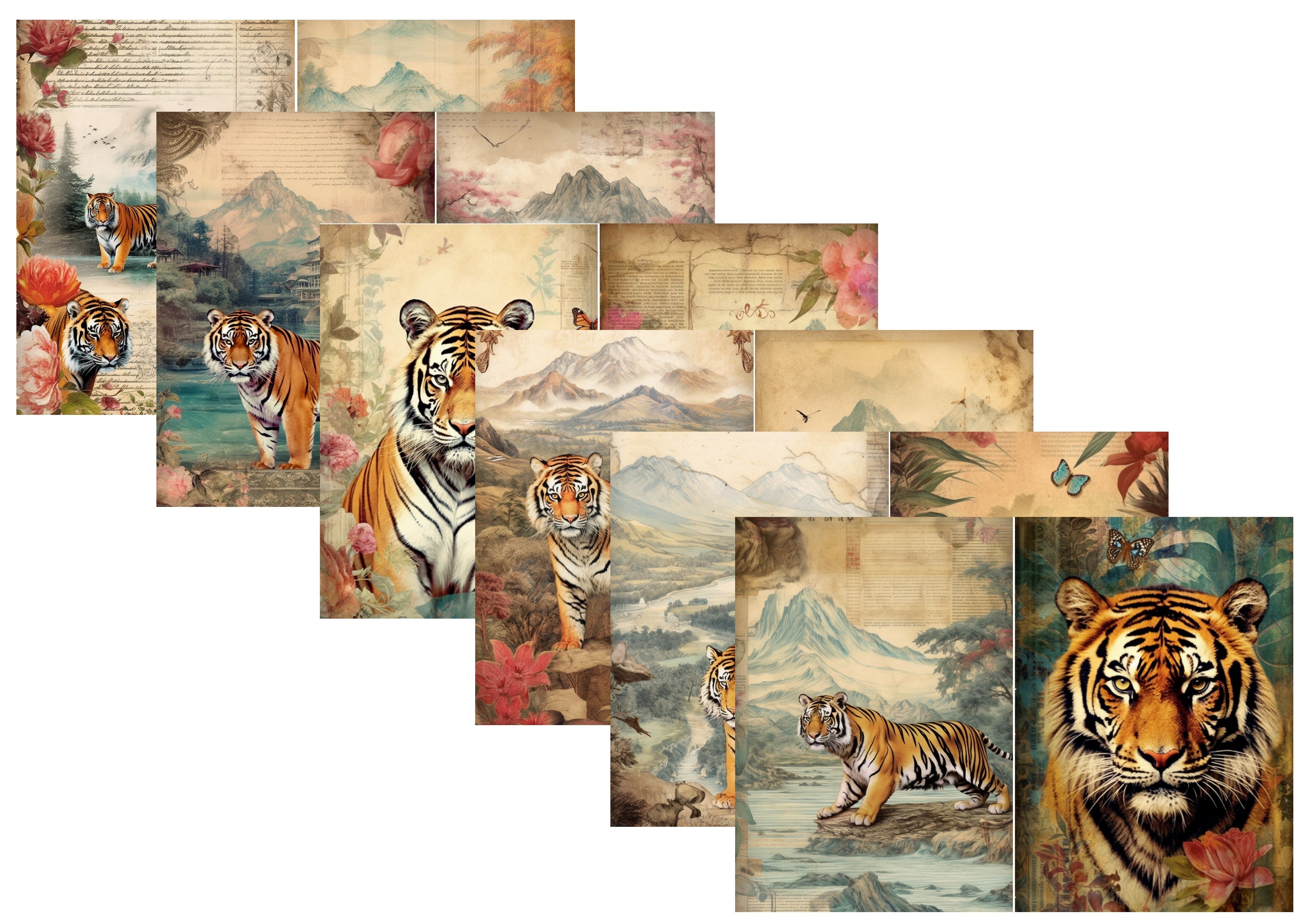 LovedbyGaby A4 journal papierset Tijger