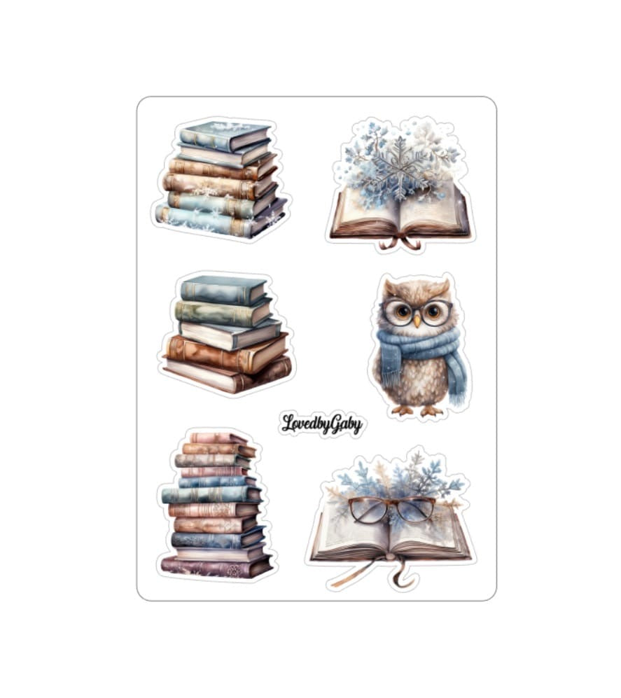 LovedbyGaby stickers Winter Bookworm