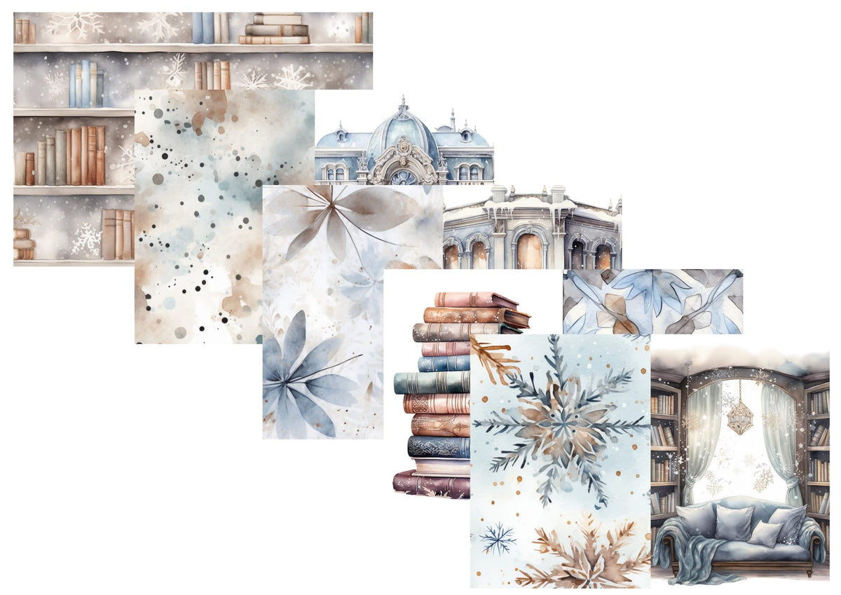 LovedbyGaby journalpapier set Winter Bookworm