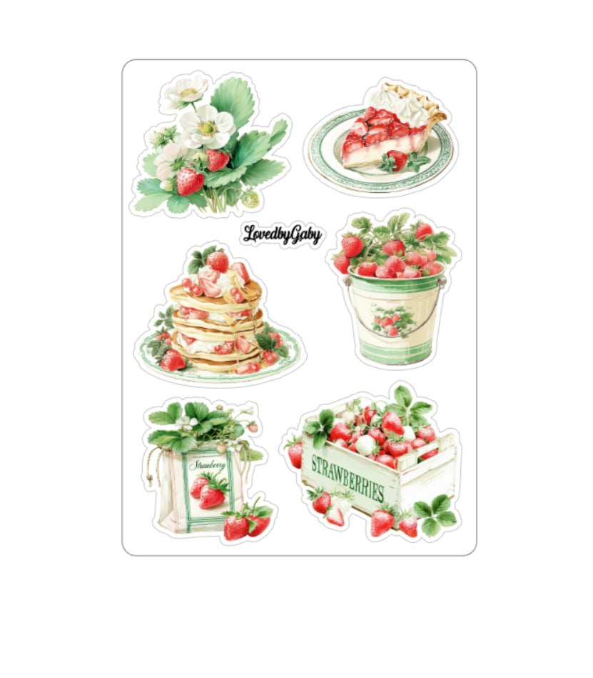 LovedbyGaby stickers Aardbeien