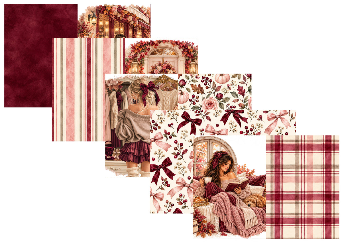 LovedbyGaby journalpapier set blush burgundy