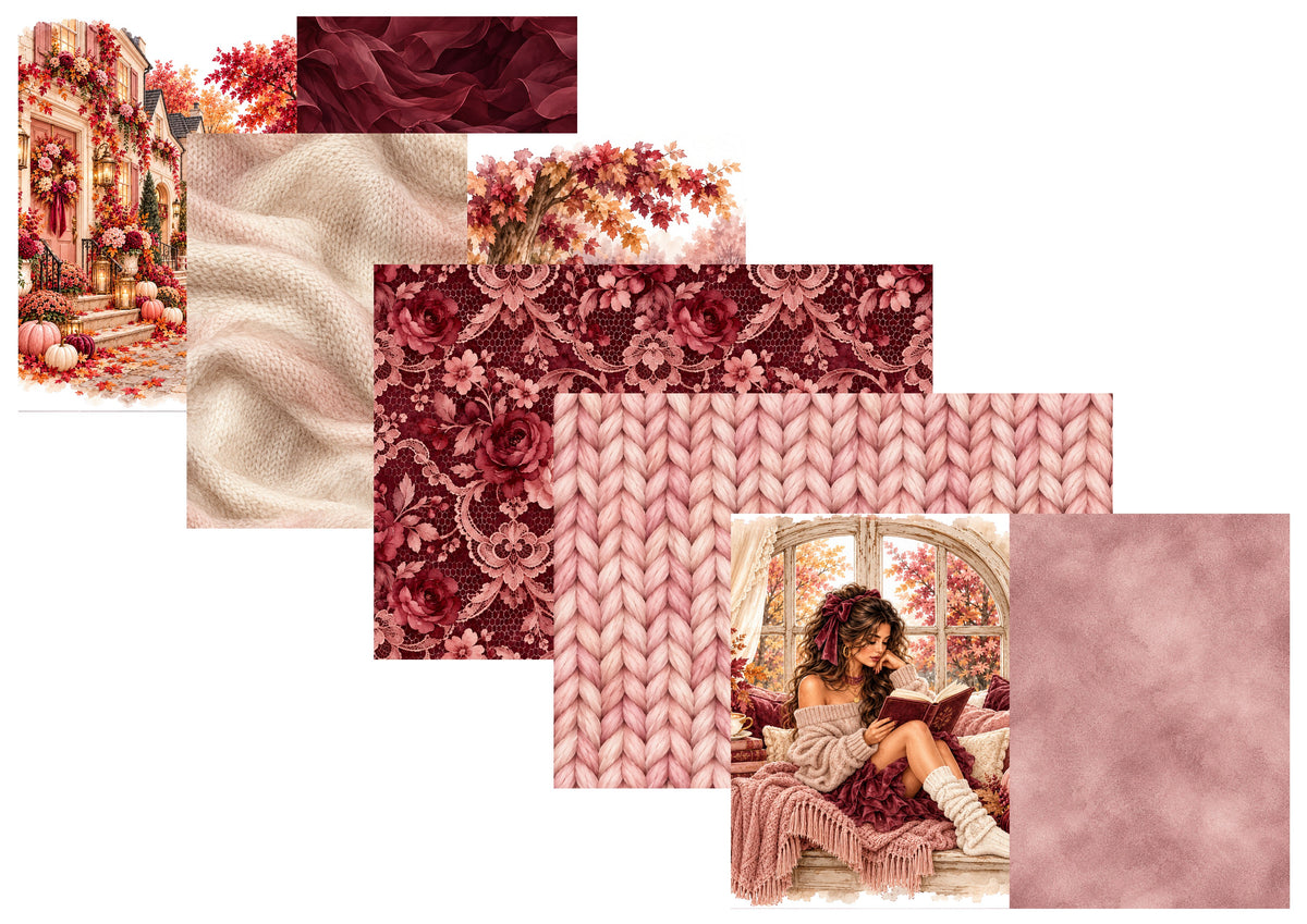 LovedbyGaby journalpapier set blush burgundy