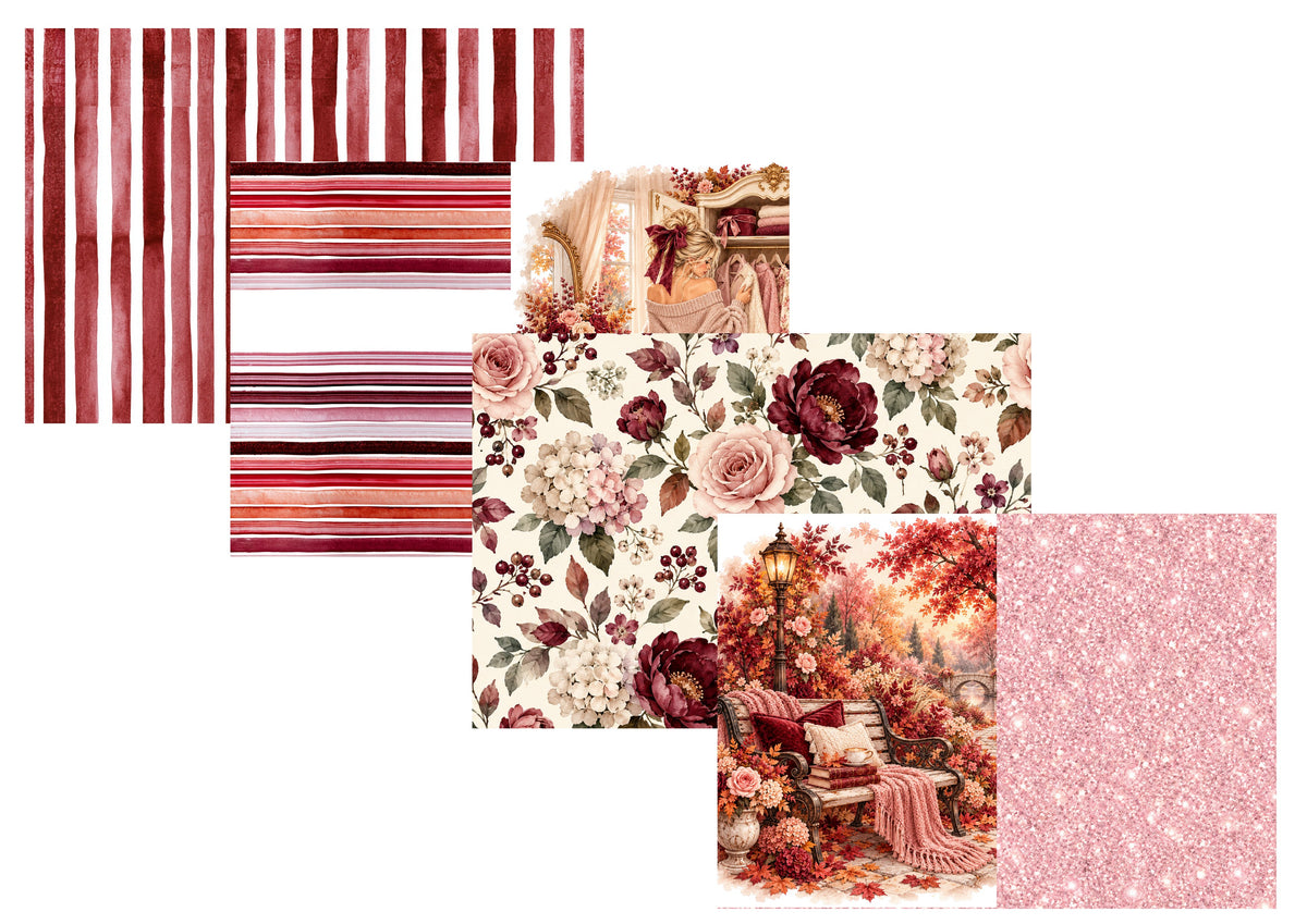 LovedbyGaby journalpapier set blush burgundy