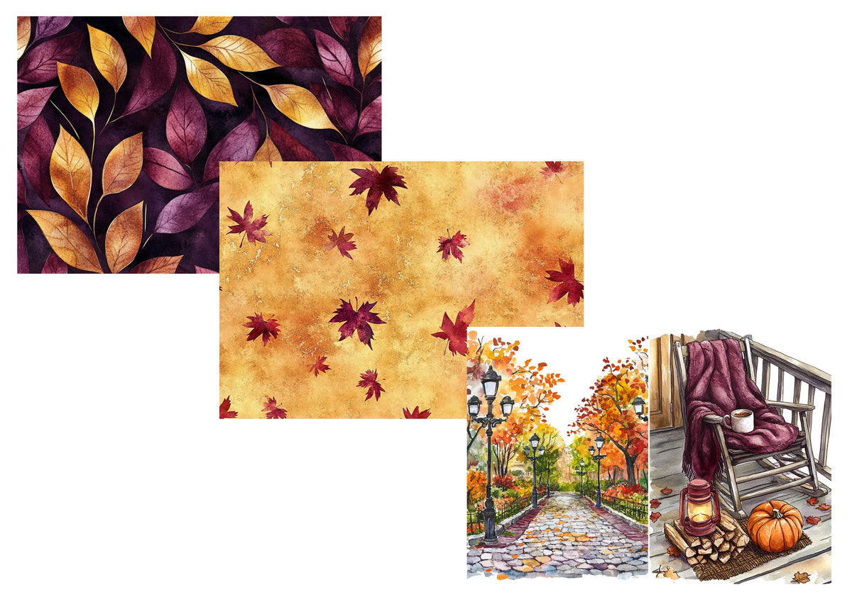 LovedbyGaby journalpapier set Fall Burgundy