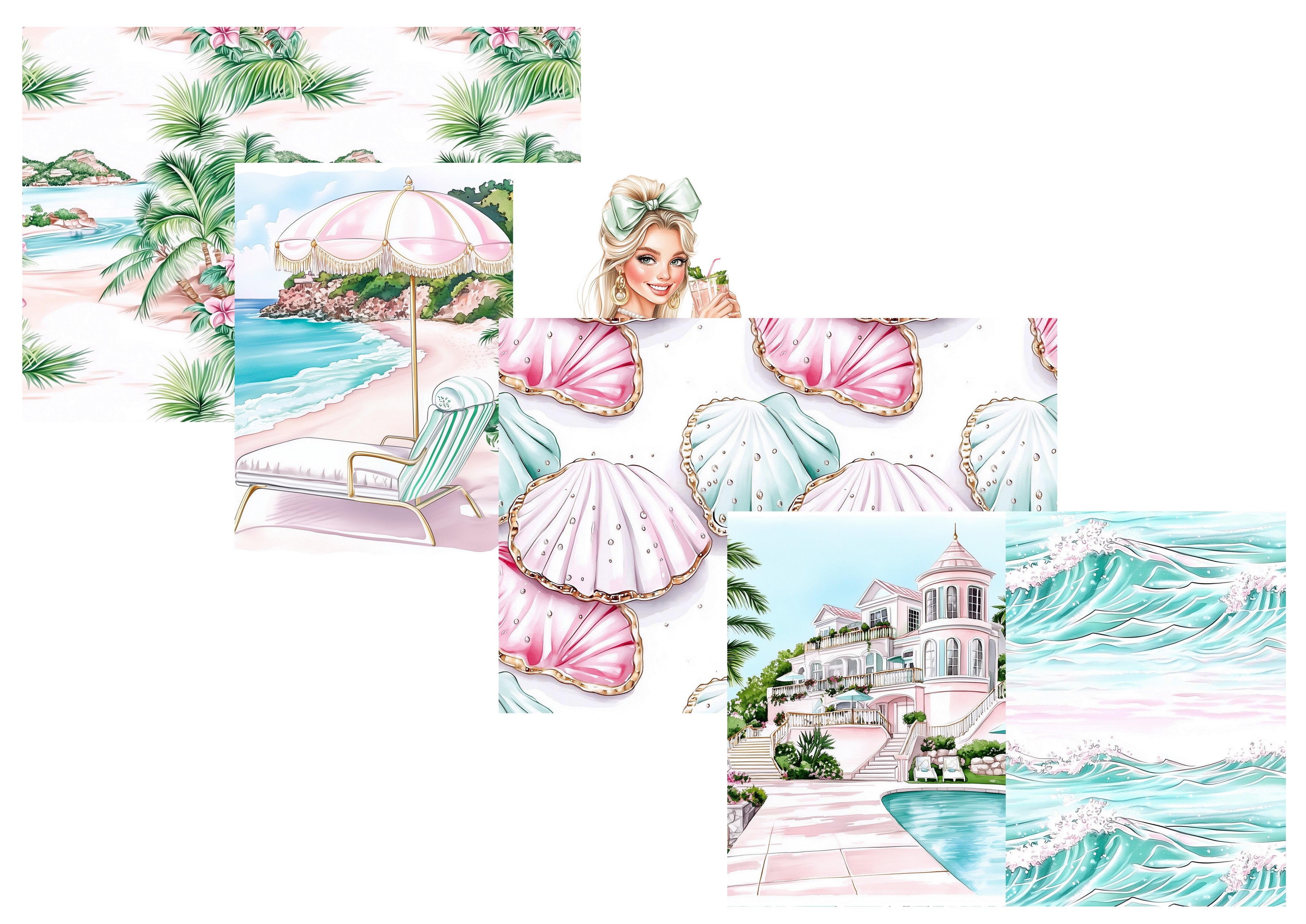 LovedbyGaby journalpapier set Summer Chic