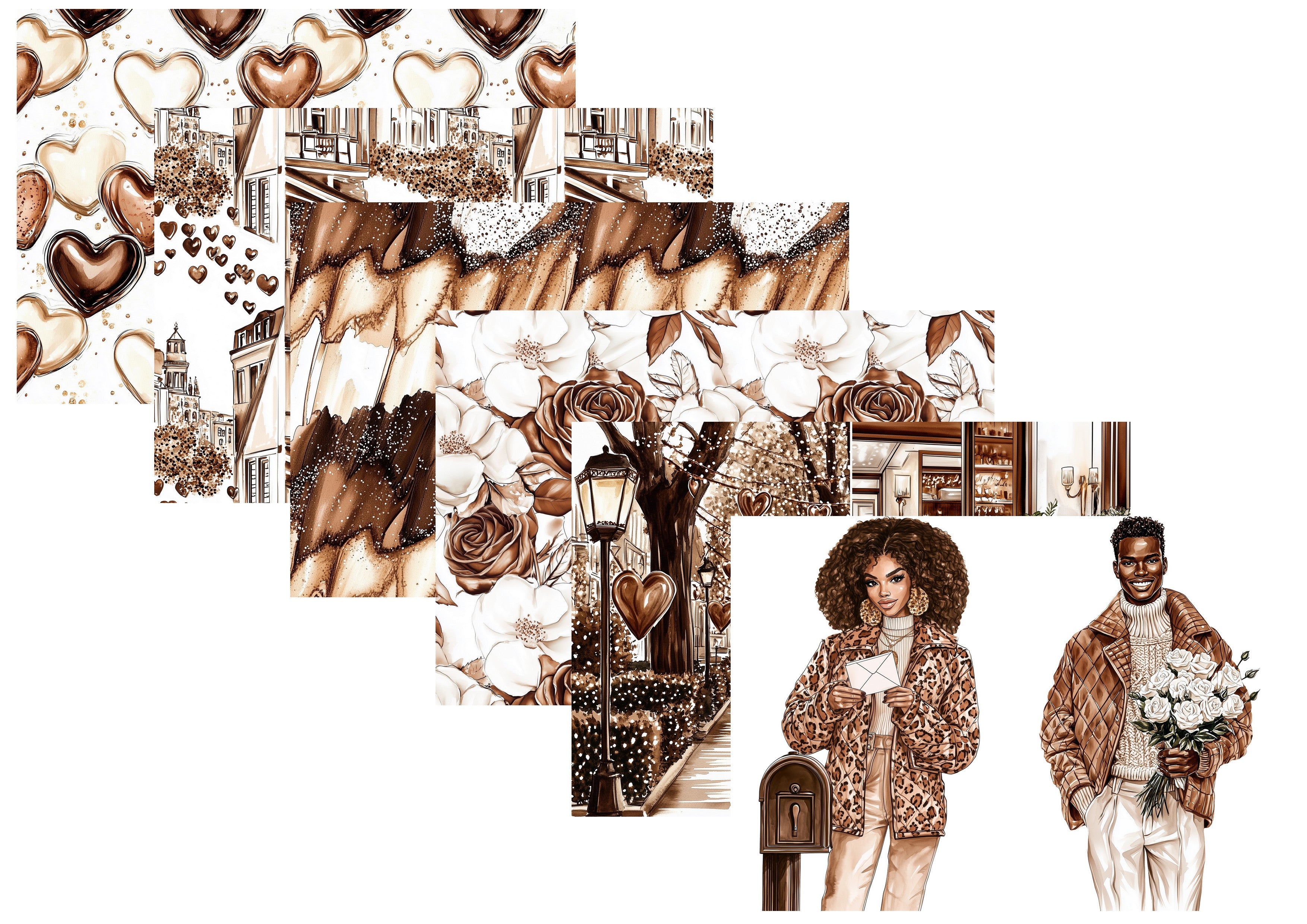 LovedbyGaby A4 papierset City in love