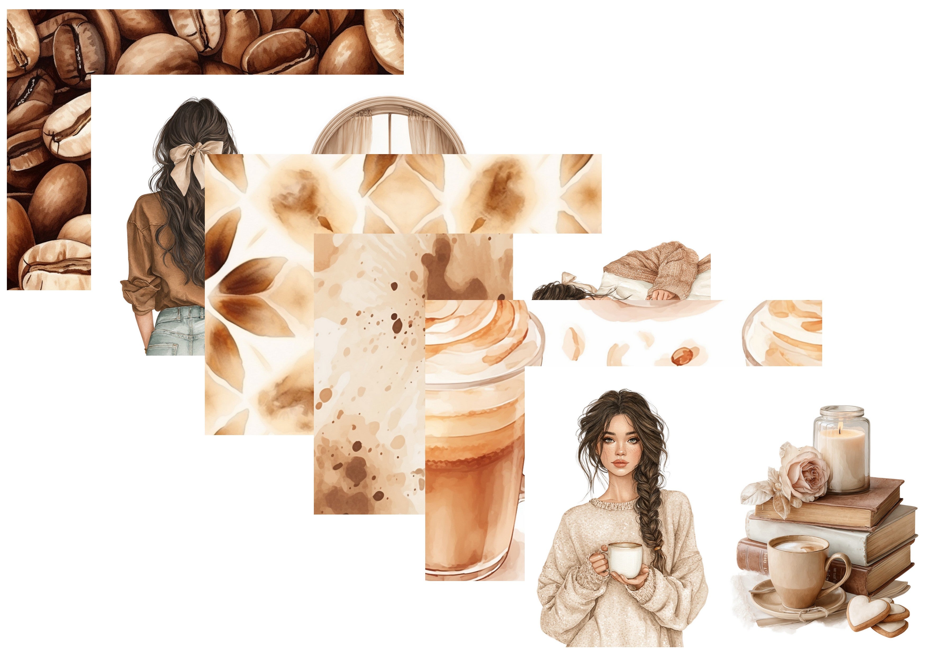 LovedbyGaby A4 en A5 journalpapierset Coffeelover