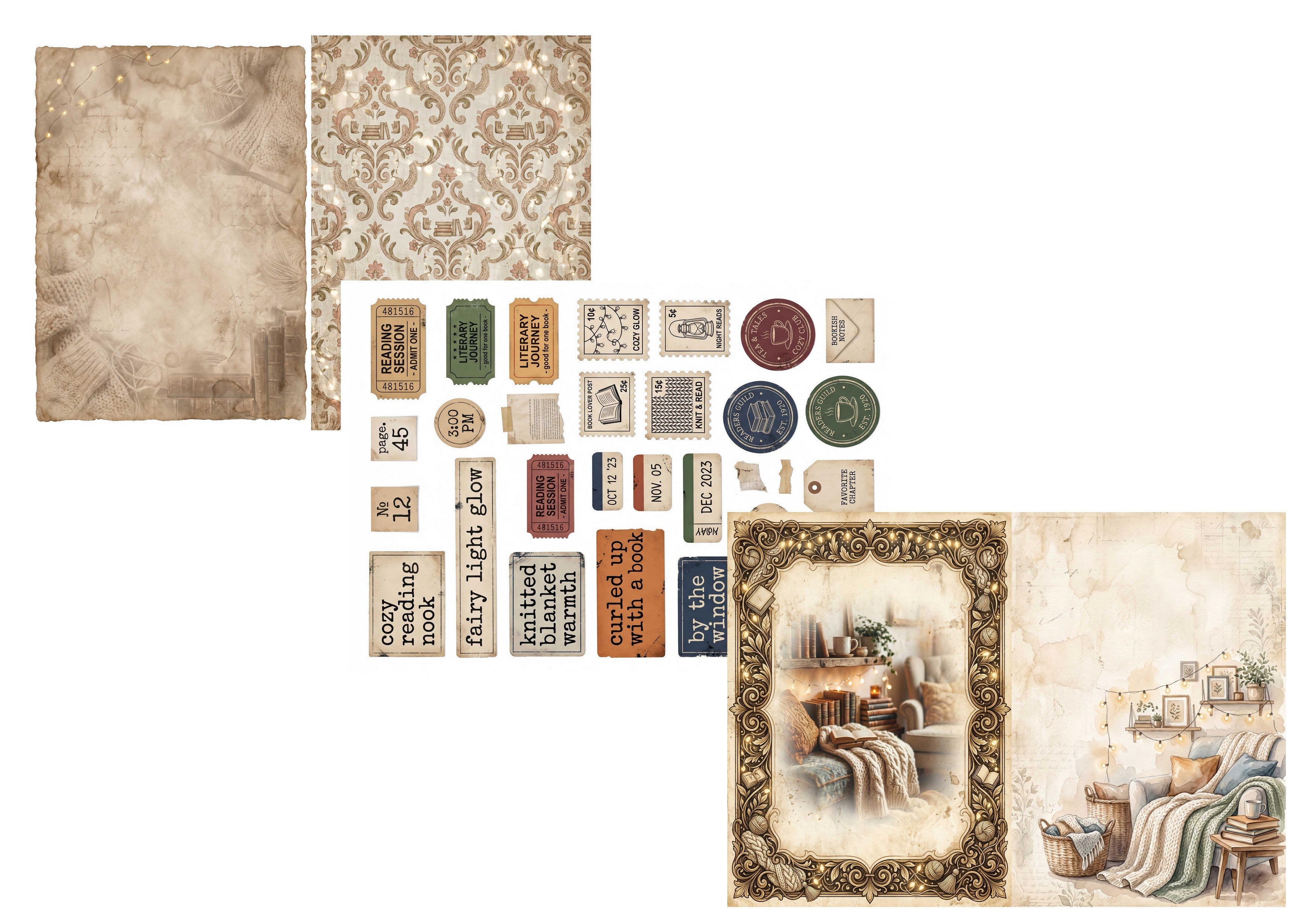 LovedbyGaby A4 journalpapier set Cosy Books