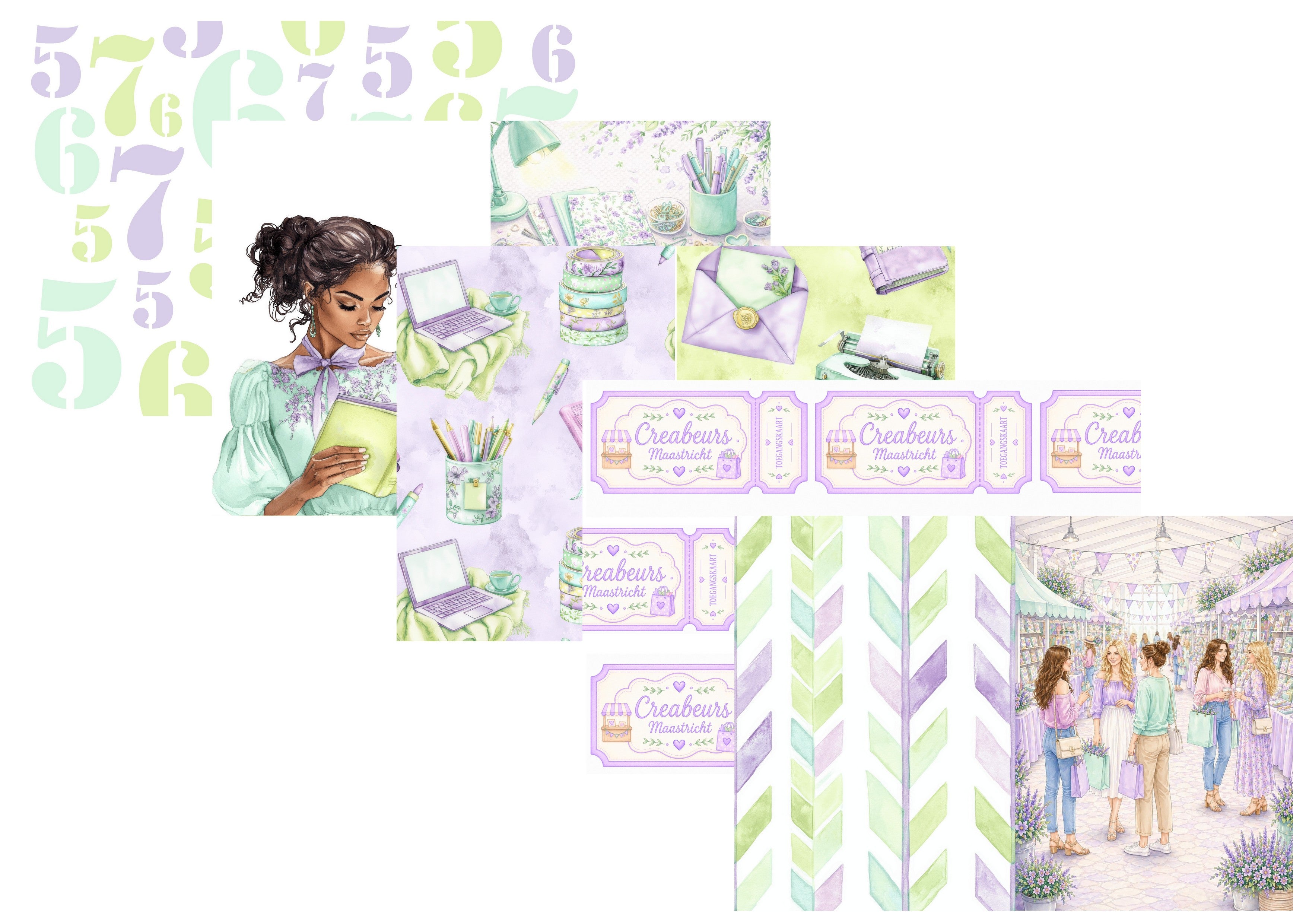 LovedbyGaby A4 journalpapier set Creabeurs