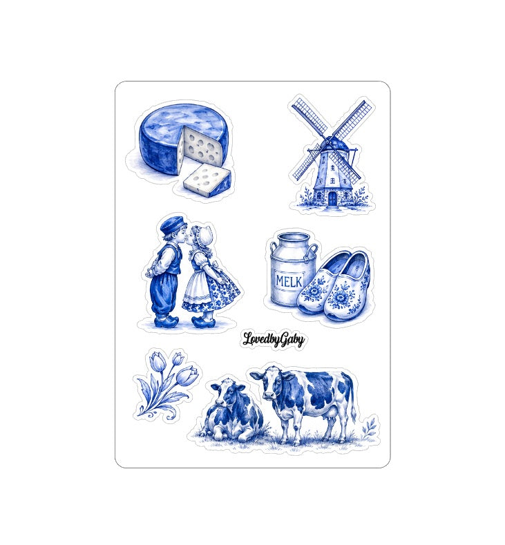 LovedbyGaby stickers Delfs blauw