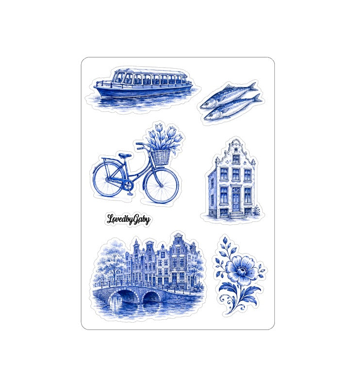 LovedbyGaby stickers Delfs blauw