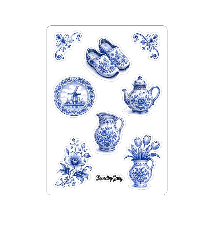 LovedbyGaby stickers Delfs blauw