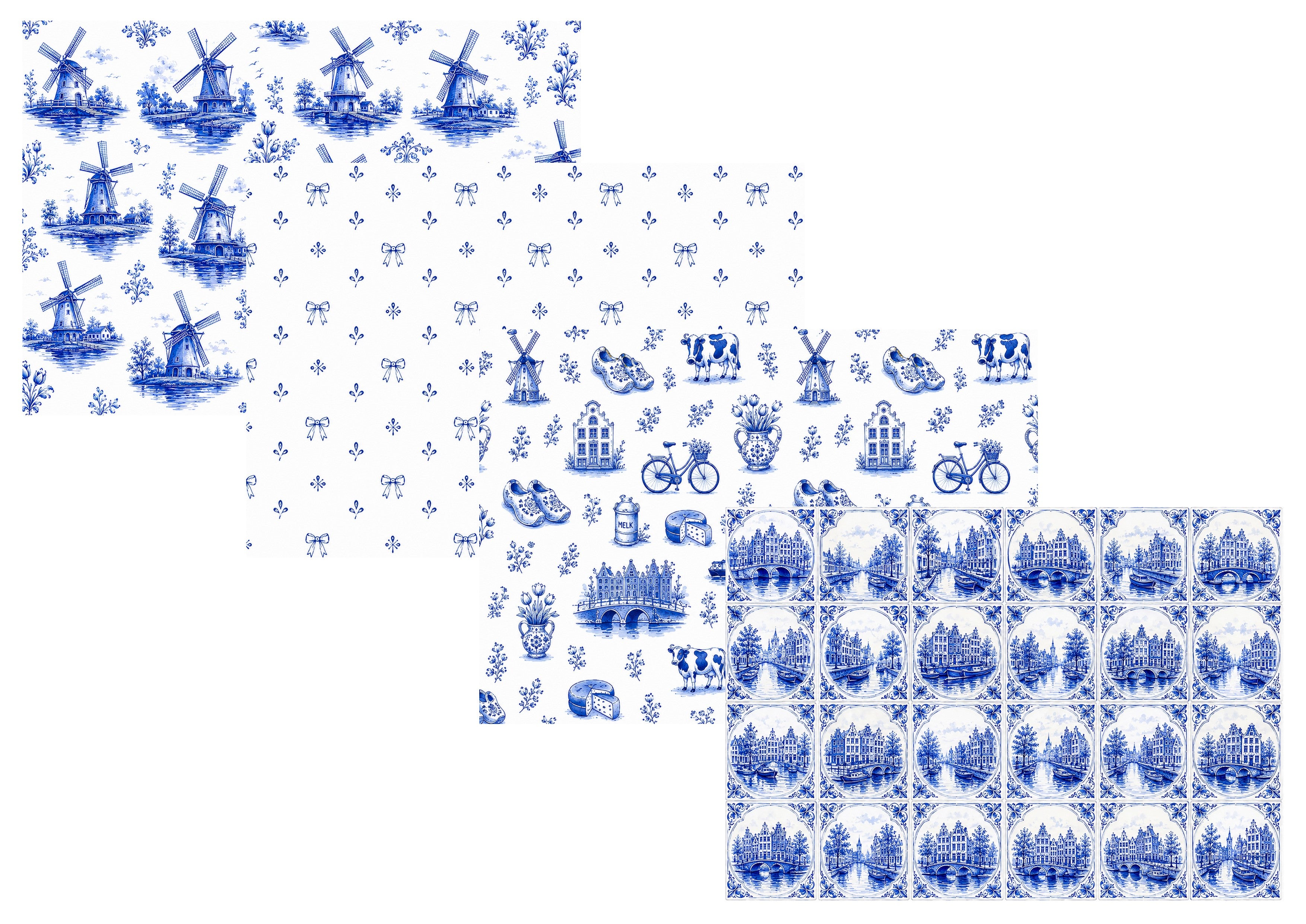 LovedbyGaby A4 journalpapier set Delfs blauw