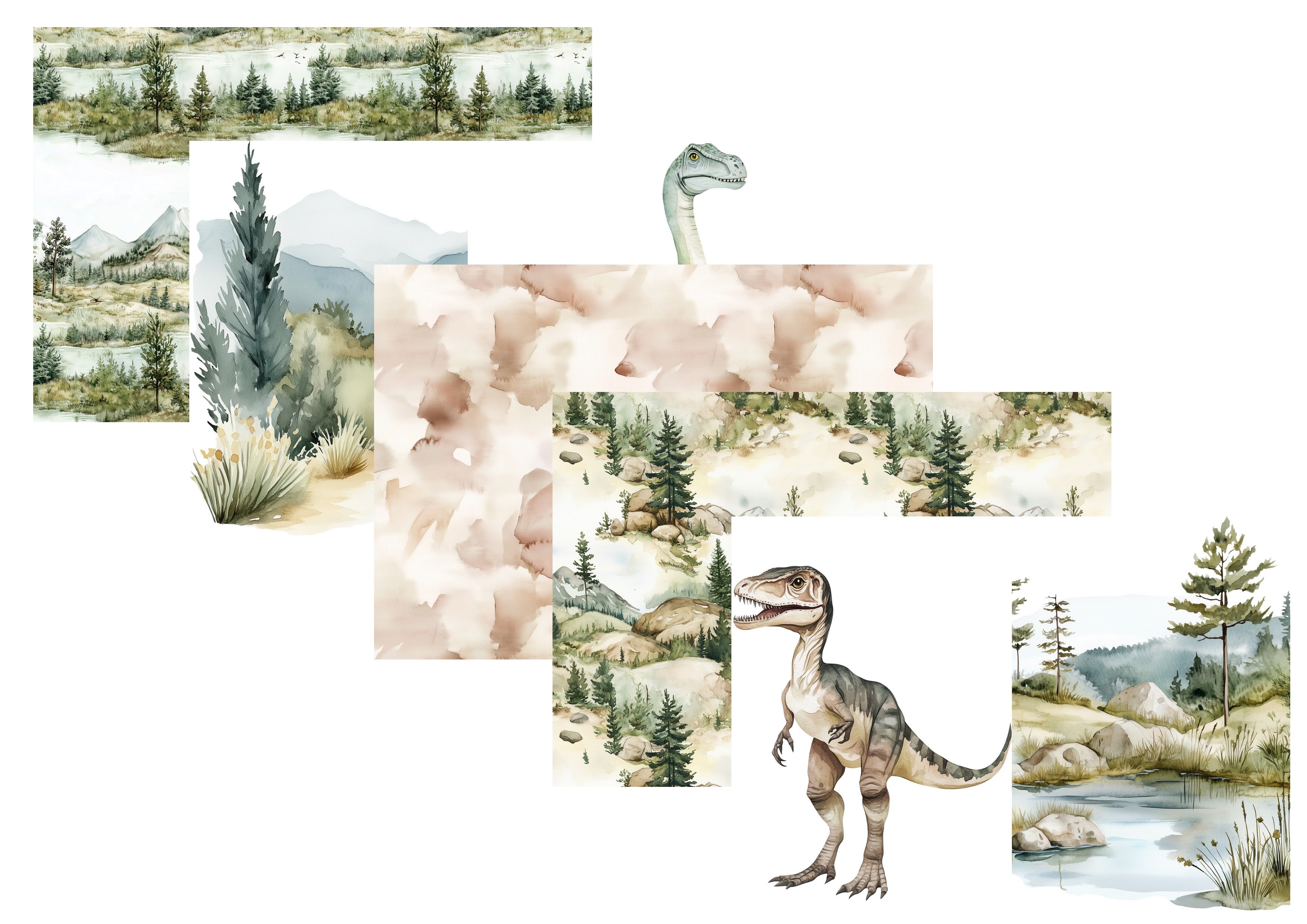 LovedbyGaby A4 journalpapier set Dino's