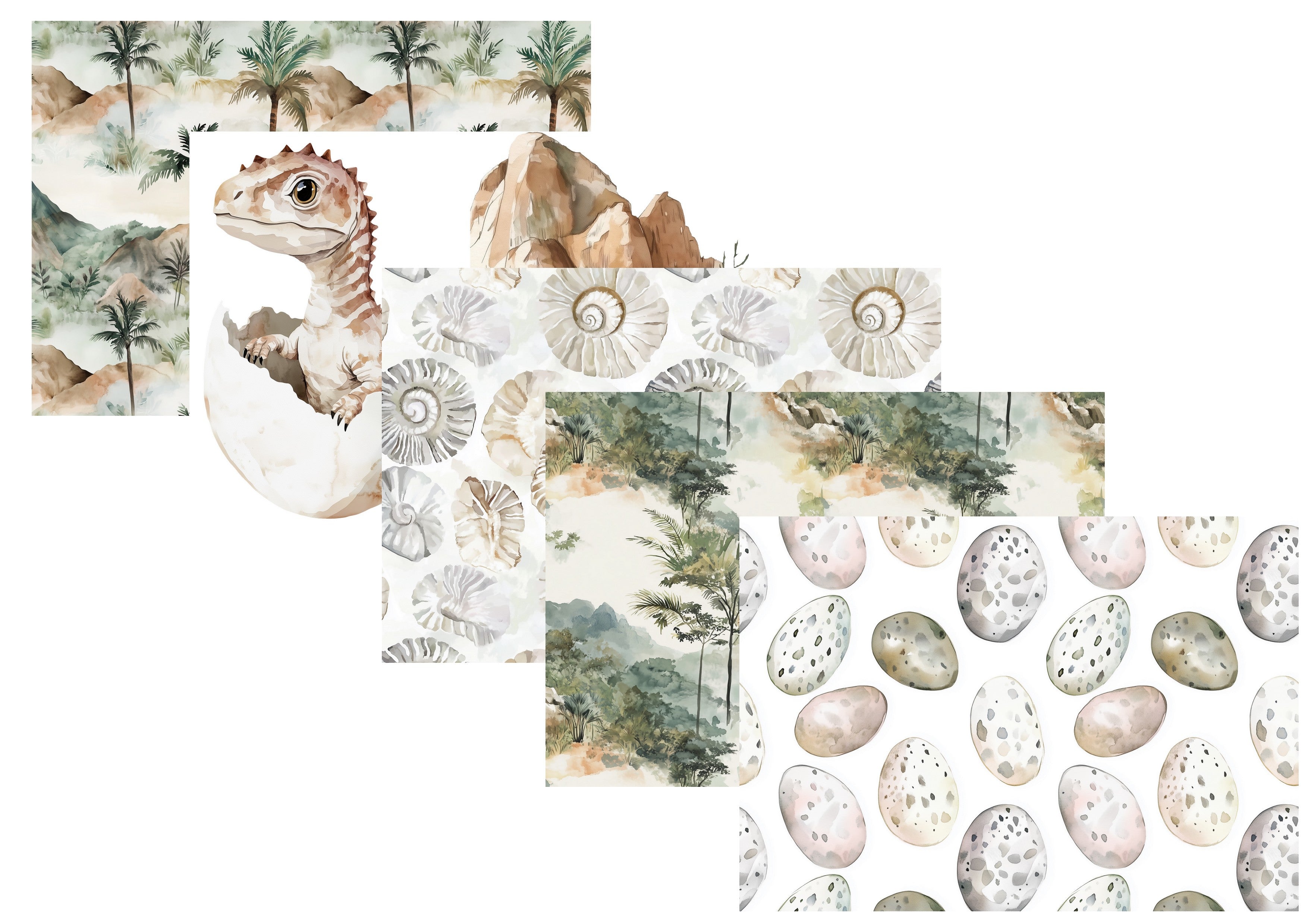 LovedbyGaby A4 journalpapier set Dino's