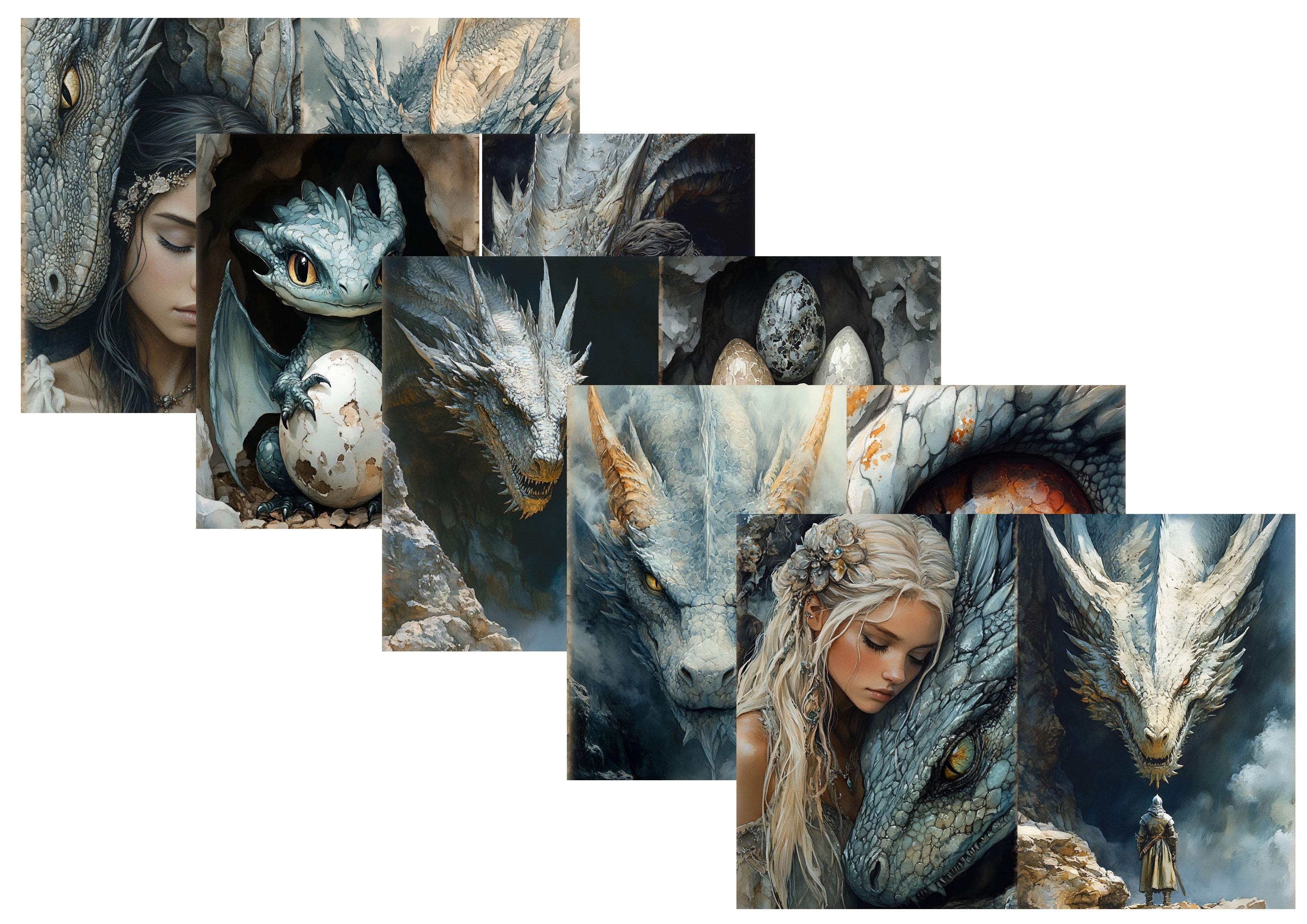 LovedbyGaby A4 journalpapier set Dragons