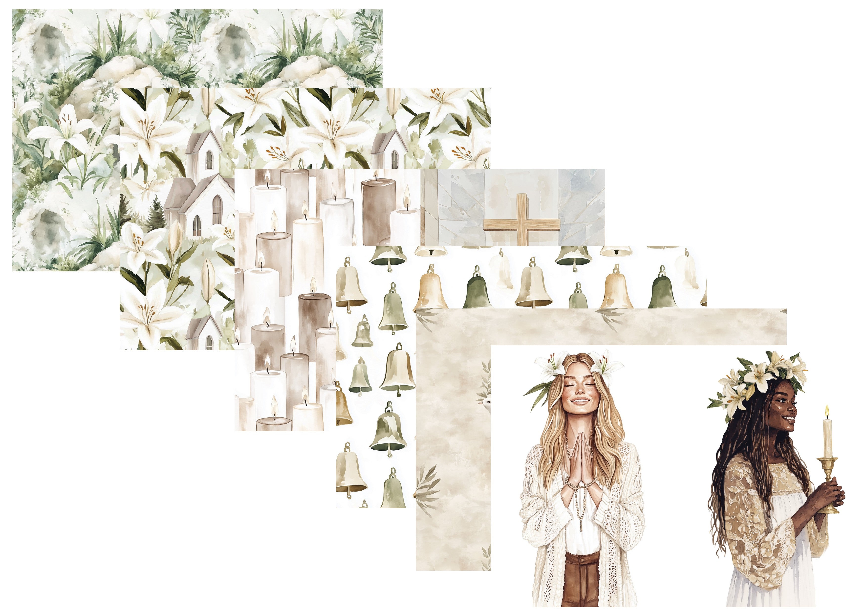 LovedbyGaby A4 journalpapier set Faithful easter