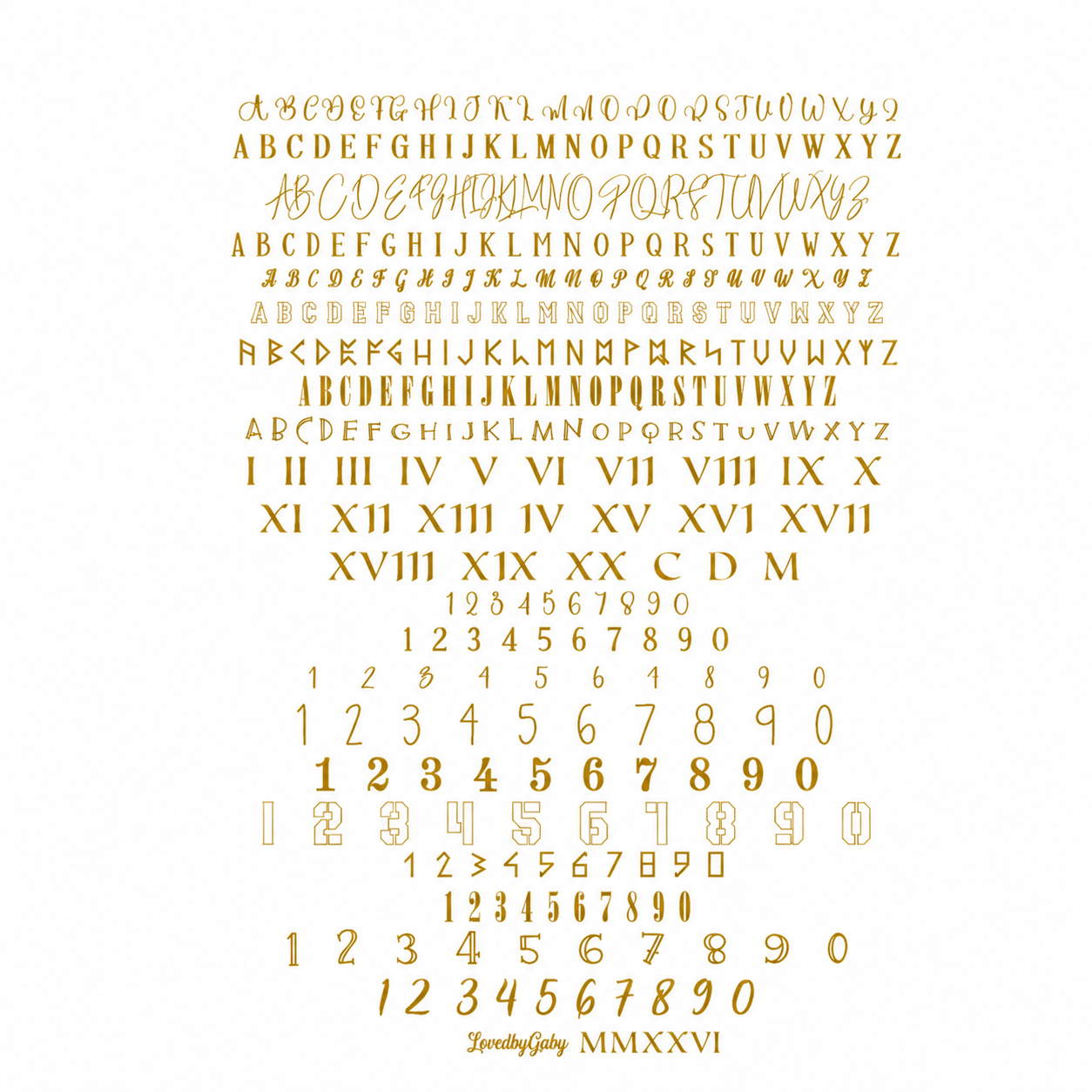 LovedbyGaby A5 rub-ons Herfst en goldfoil teksten