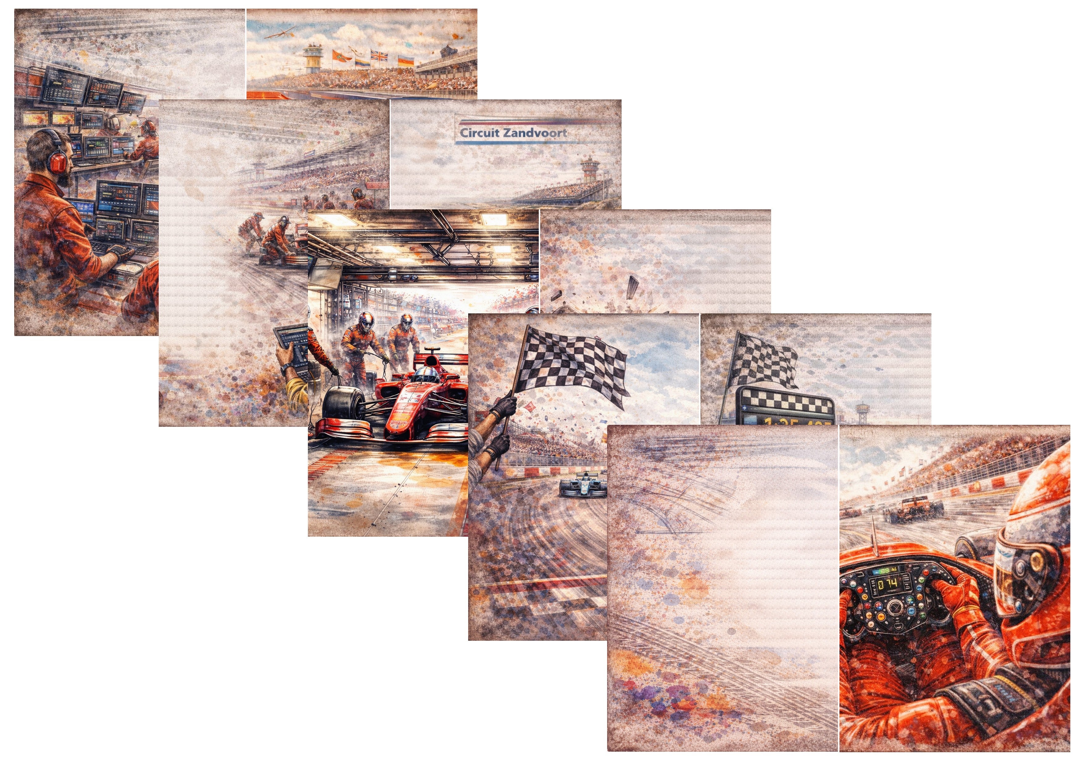 LovedbyGaby A4 journalpapier set Racing