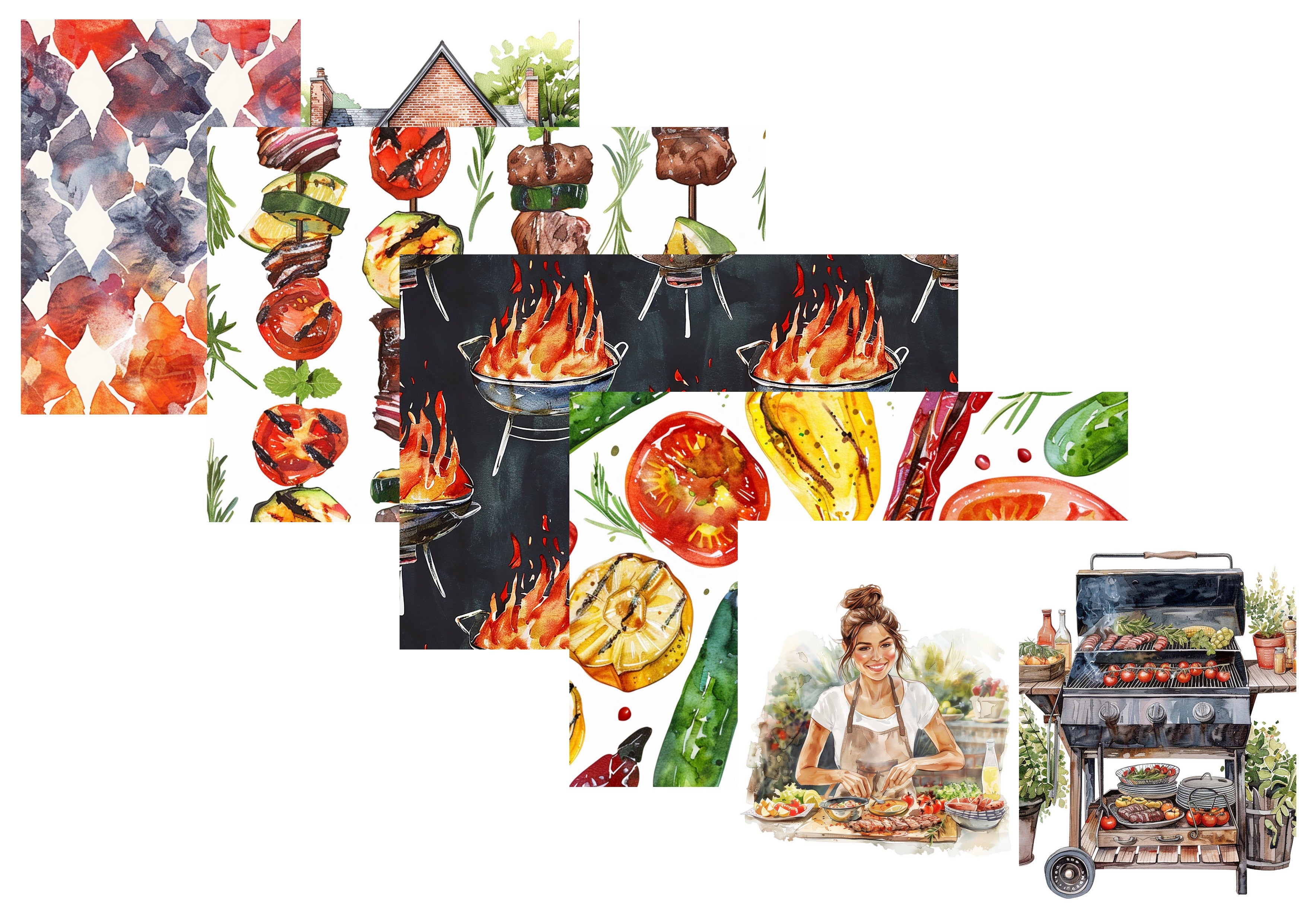 LovedbyGaby A4 journalpapier set Barbecue