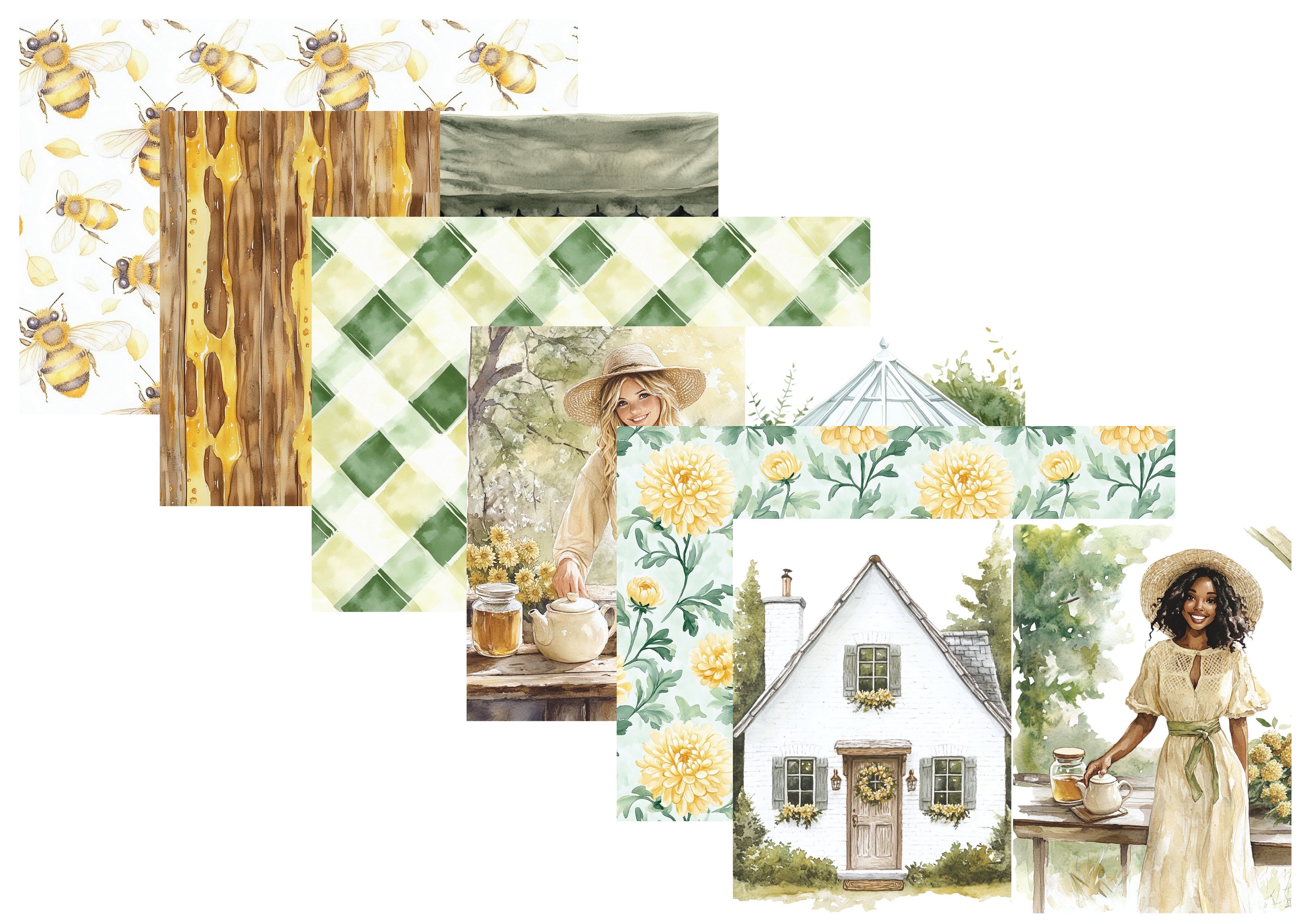 LovedbyGaby A4 journalpapier set Honey Garden