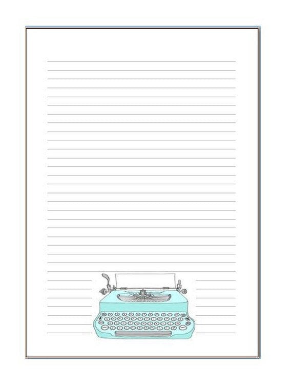 Notepads or inserts "typewriter"